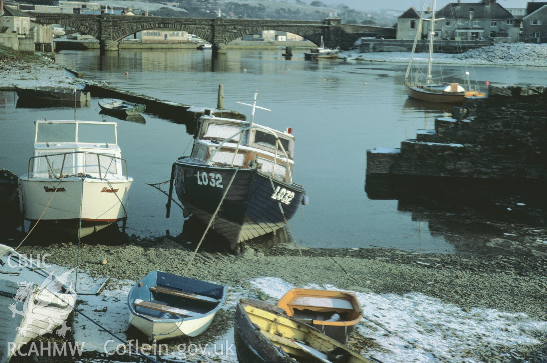 35mm colour slide of Aberystwyth Harbour, Cardiganshire by Dylan Roberts.