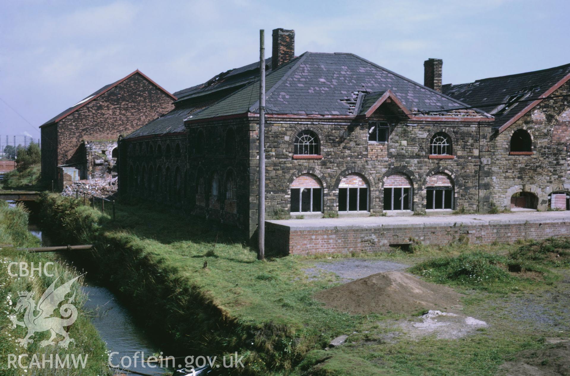 35mm slide of offices at Morfa Tinplate Works, Llanelli, Carmarthenshire, by Dylan Roberts.