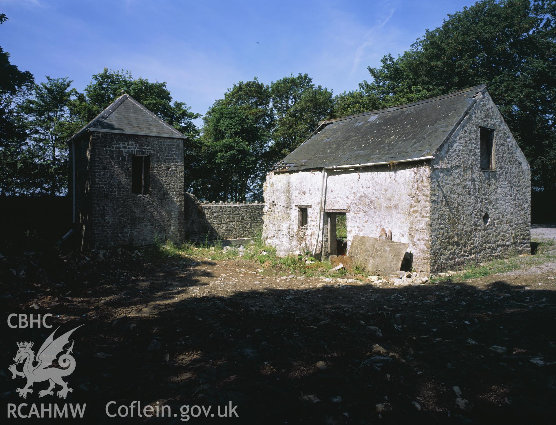 RCAHMW colour transparency showing  view of the dovecot and pheasant house at Nash Manor  taken by I.N. Wright, 2002