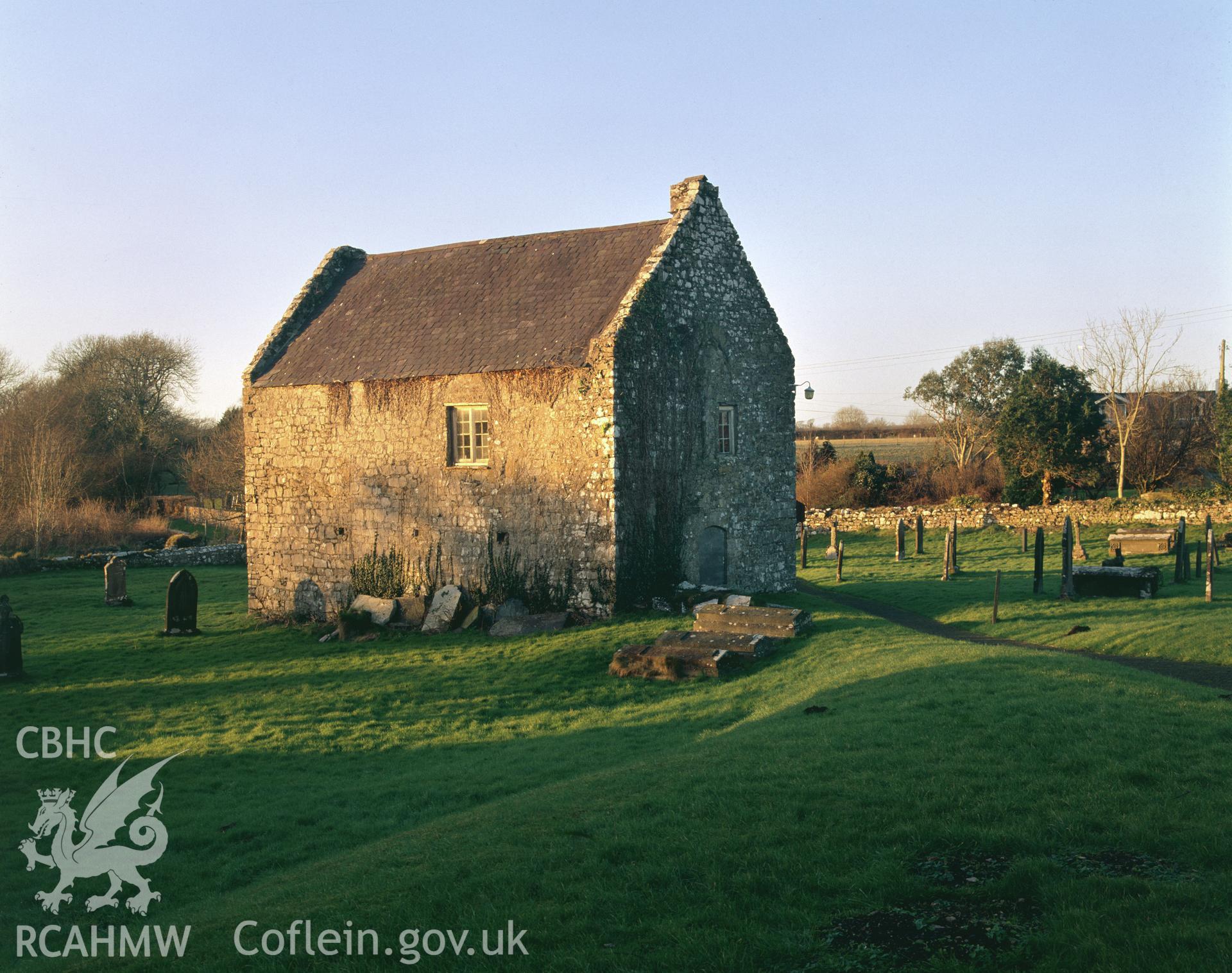 RCAHMW colour transparency showing view of the Charnel House at Carew Church, taken by I.N. Wright, 2003.
