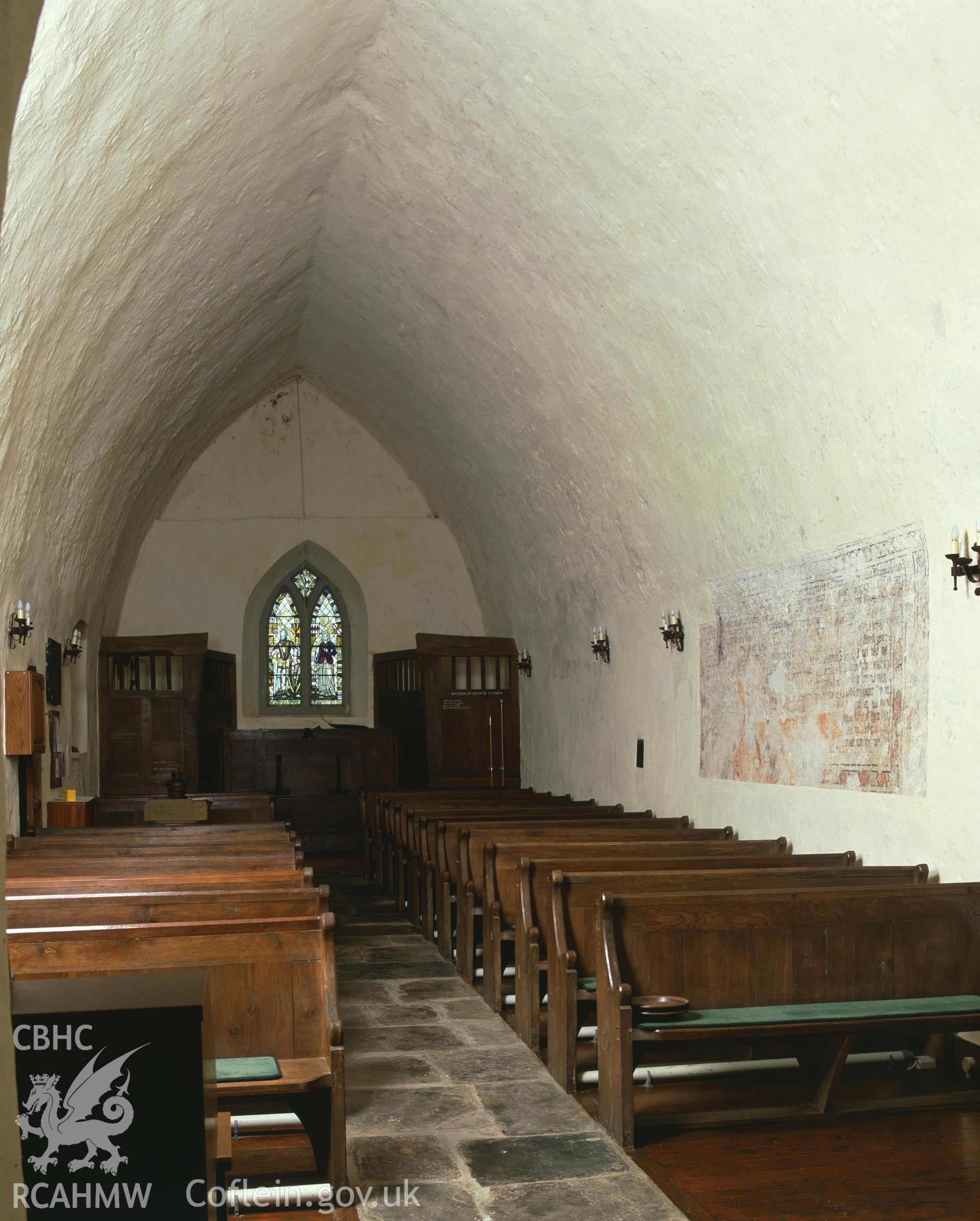 Colour transparency showing St Margaret's Church, Eglwyscumin taken by Iain Wright, 2005.