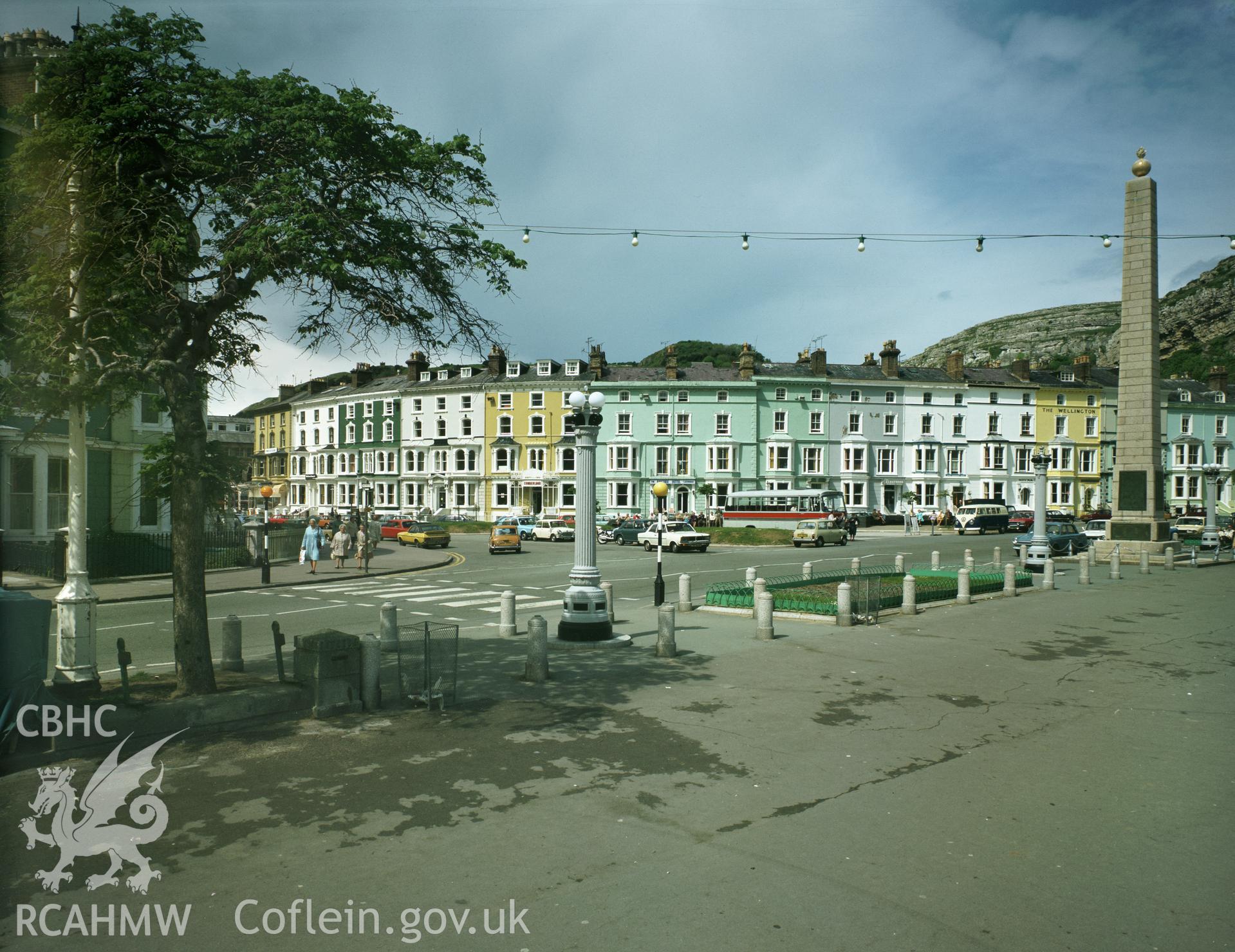 RCAHMW colour transparency showing street scene in Llandudno, taken by Iain Wright, RCAHMW, 1979
