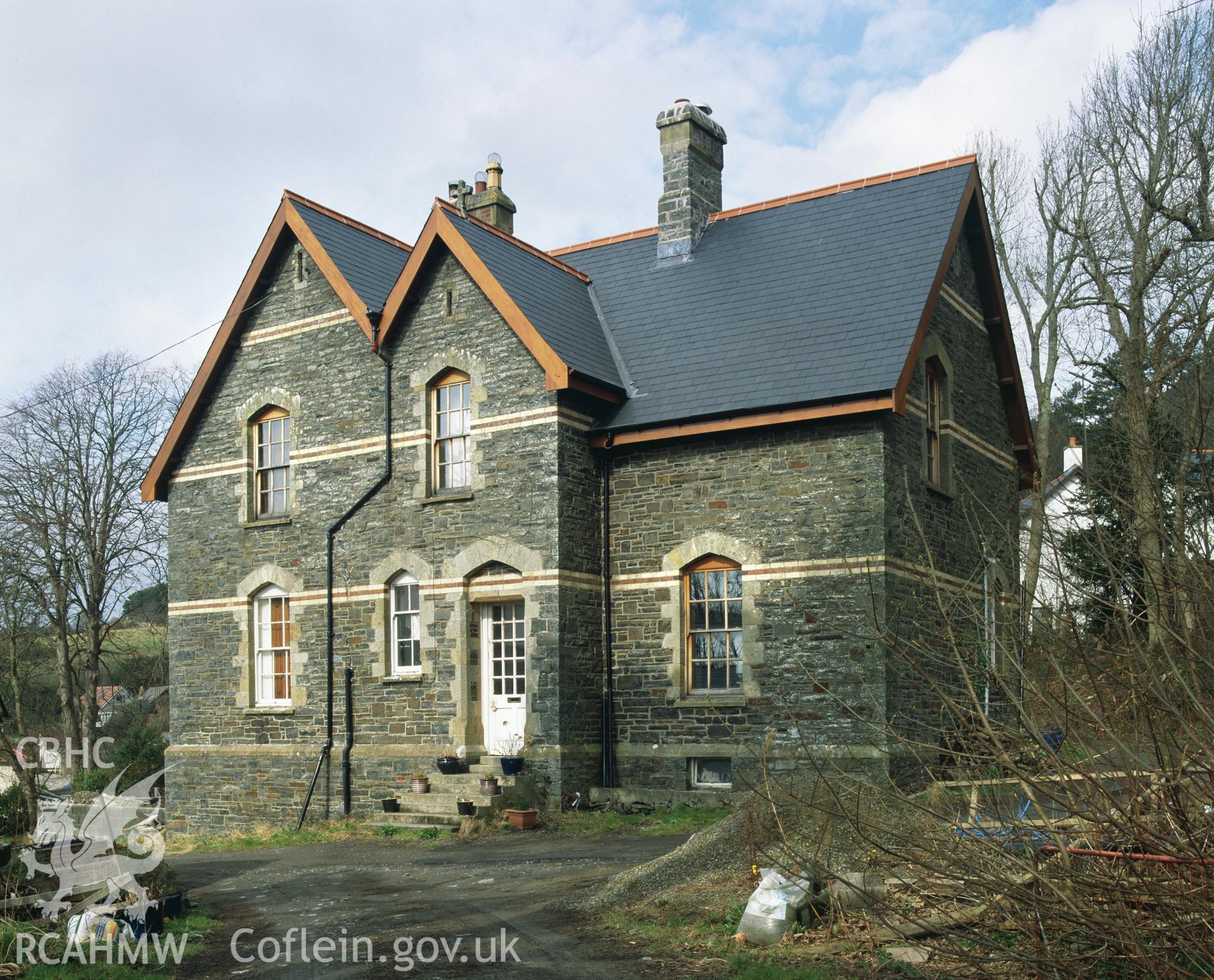 Colour transparency showing the vicarage at Llanbadarn Fawr, produced by Iain Wright, June 2004
