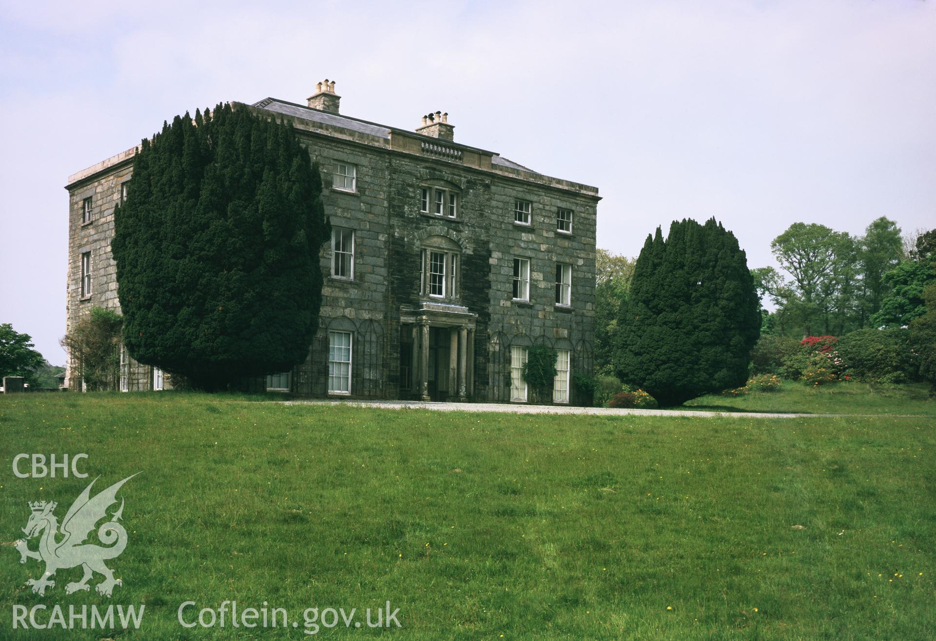 RCAHMW colour transparency showing Nannau, Merioneth taken by I.N. Wright, 1979