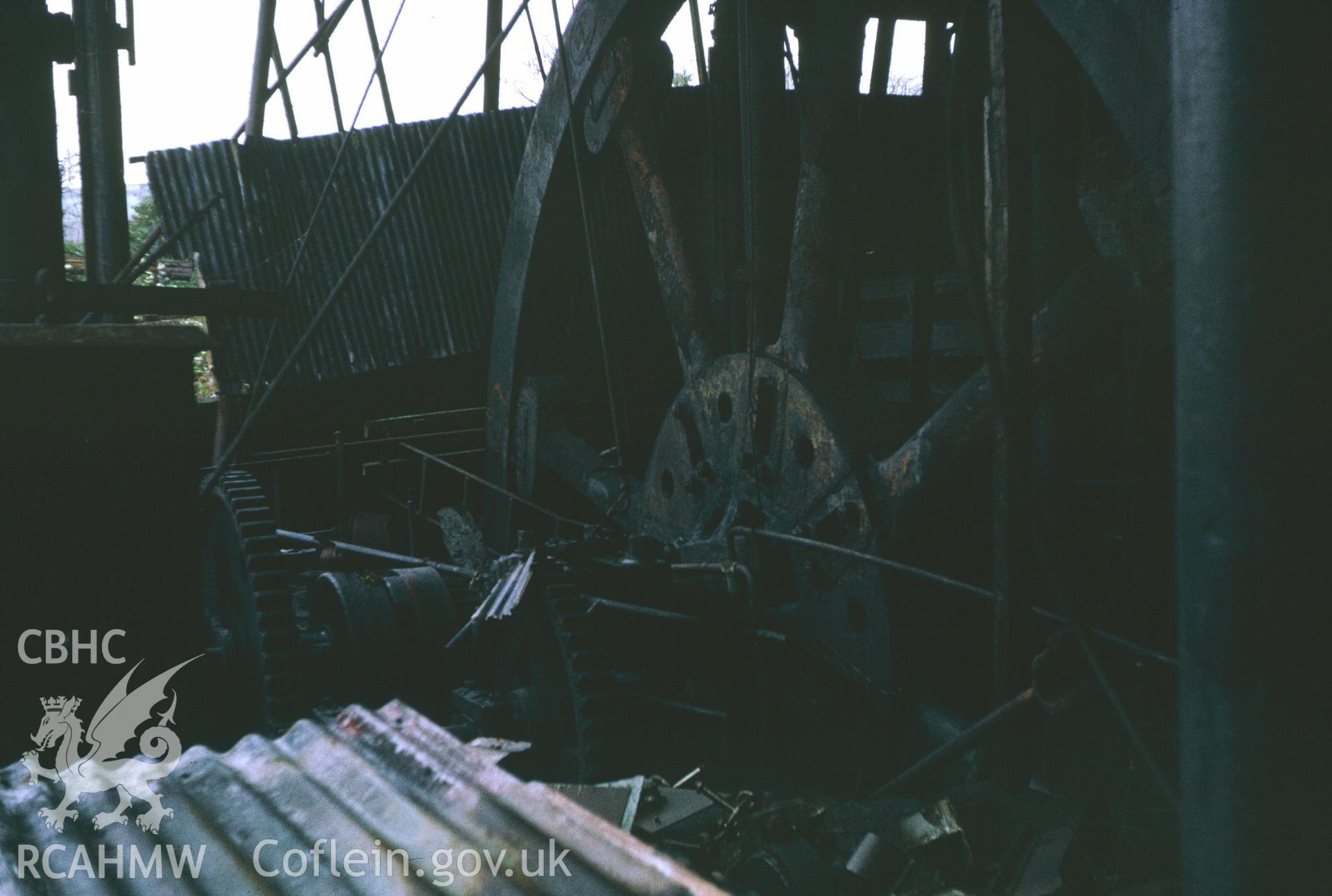 35mm colour slide of the North Engine at Kidwelly Tin-Plate Works, Carmarthenshire, by Dylan Roberts.