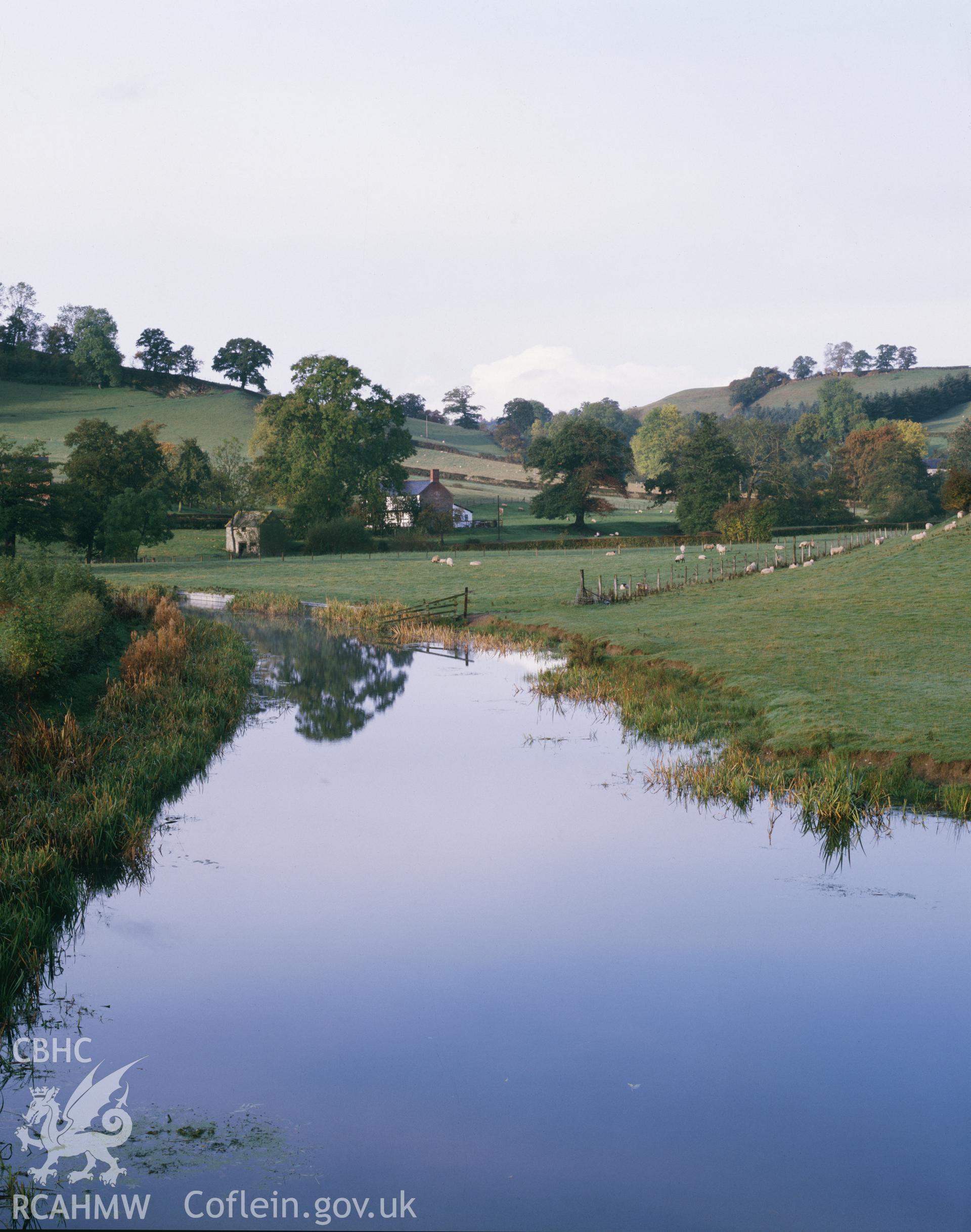 Colour transparency of Carreghofa Locks on Montgomeryshire Canal, taken by RCAHMW 1981