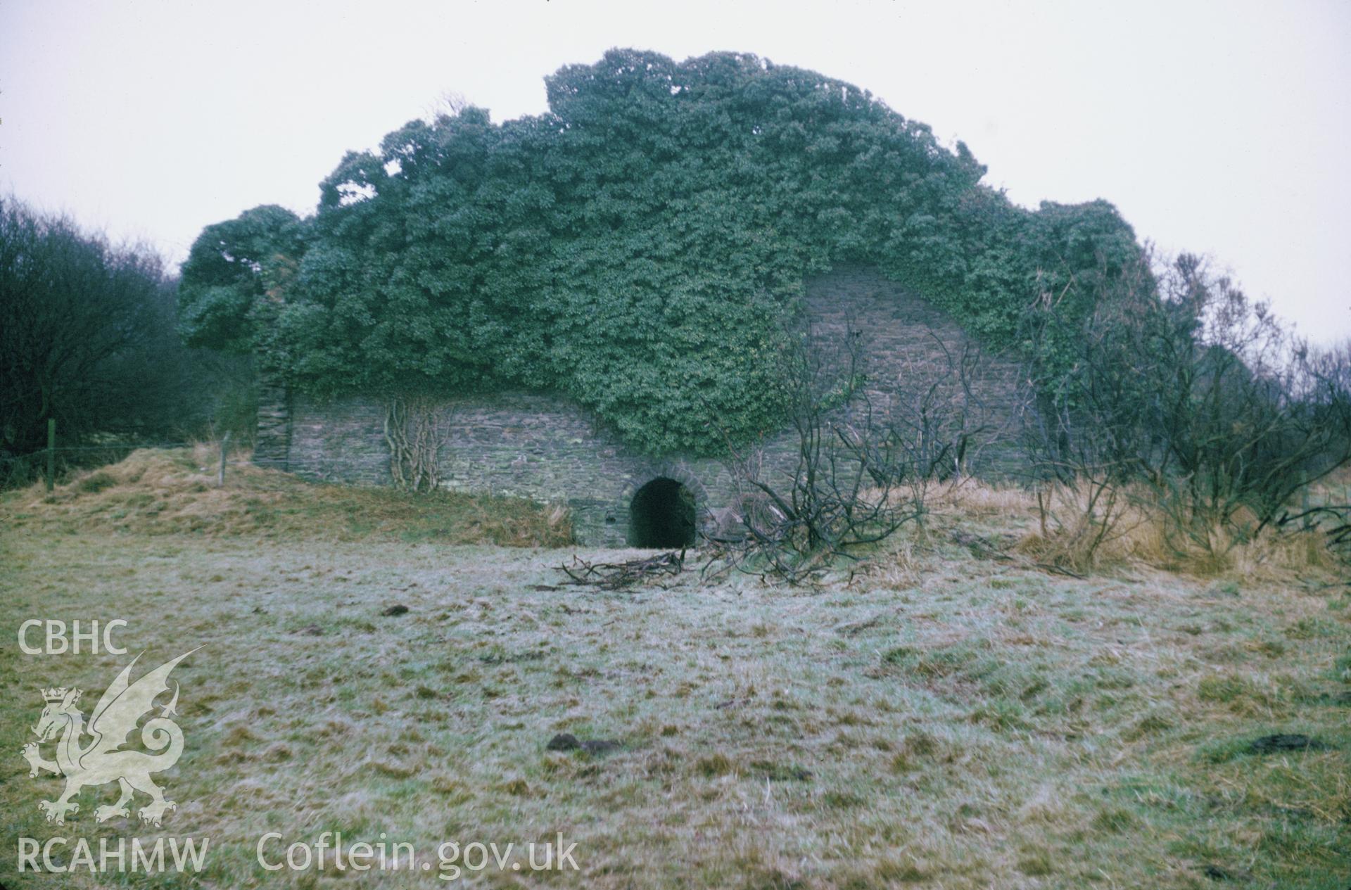 Colour 35mm slide of Loughor Glassworks, Glamorgan, by Dylan Roberts.