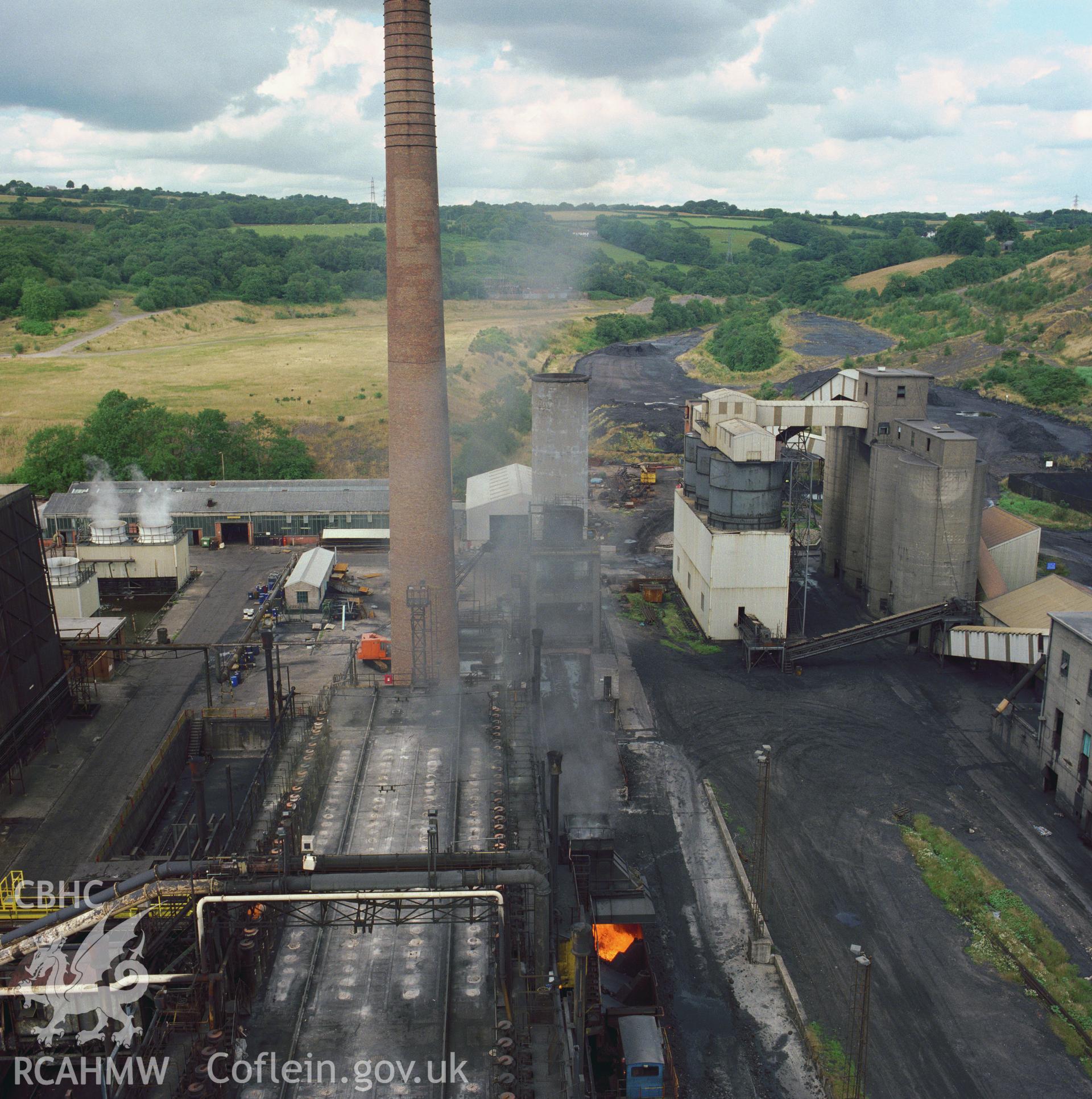 Colour transparency showing  view of Cwm Coking Works, Llantwit Farde, produced by FleurJames, 2005.