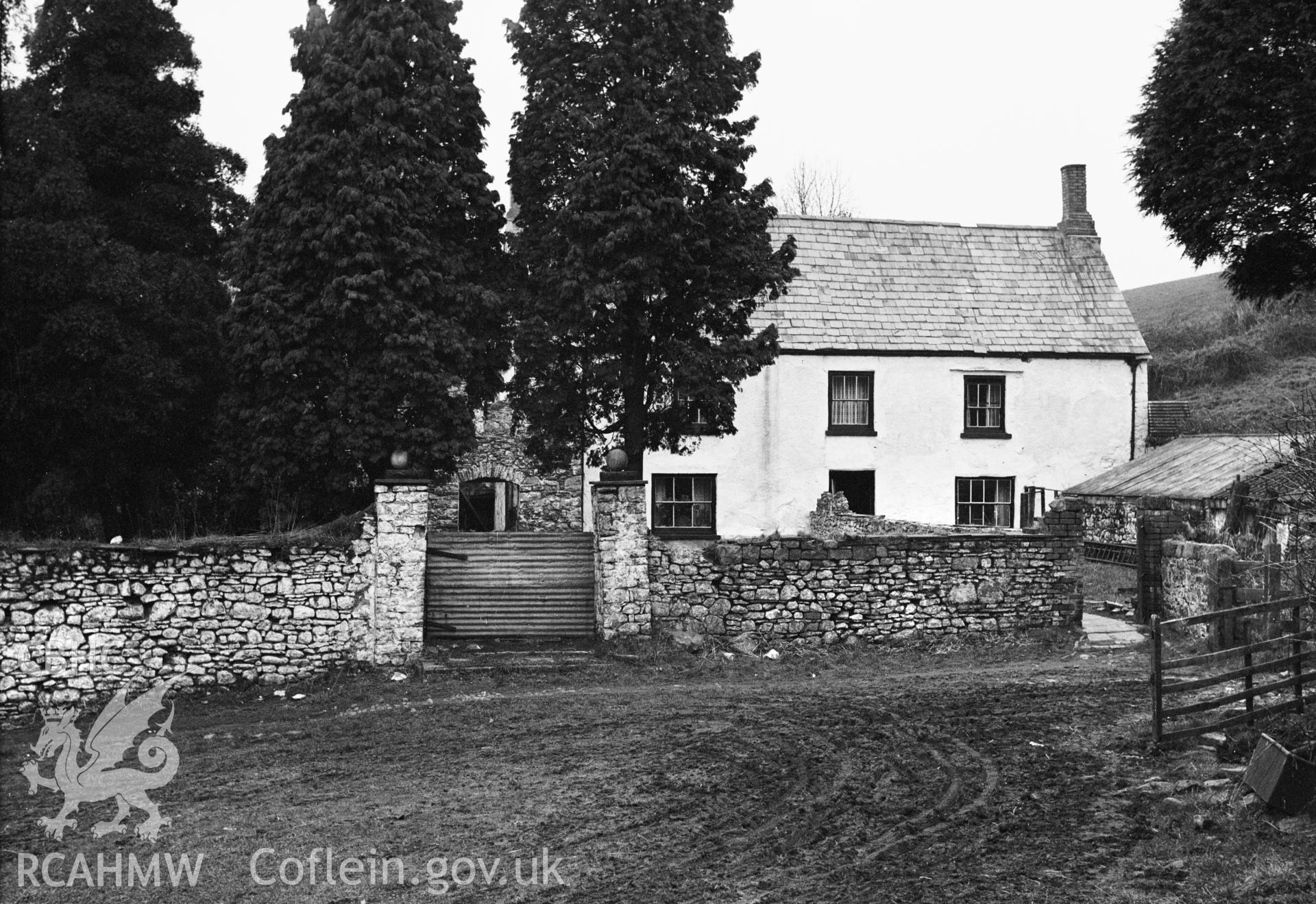 Risca House, Risca; one black and white photograph taken by E.G. Holt, 1960.
