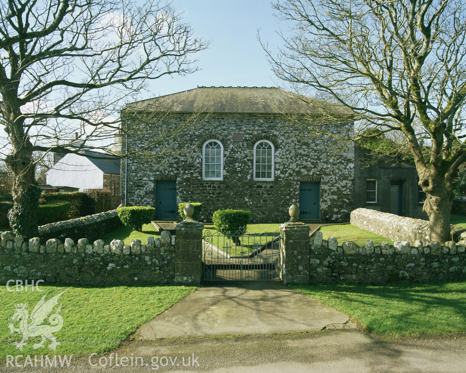RCAHMW colour transparency showing view of Caerfarchell Chapel, St Davids, taken by Iain Wright, 2003.