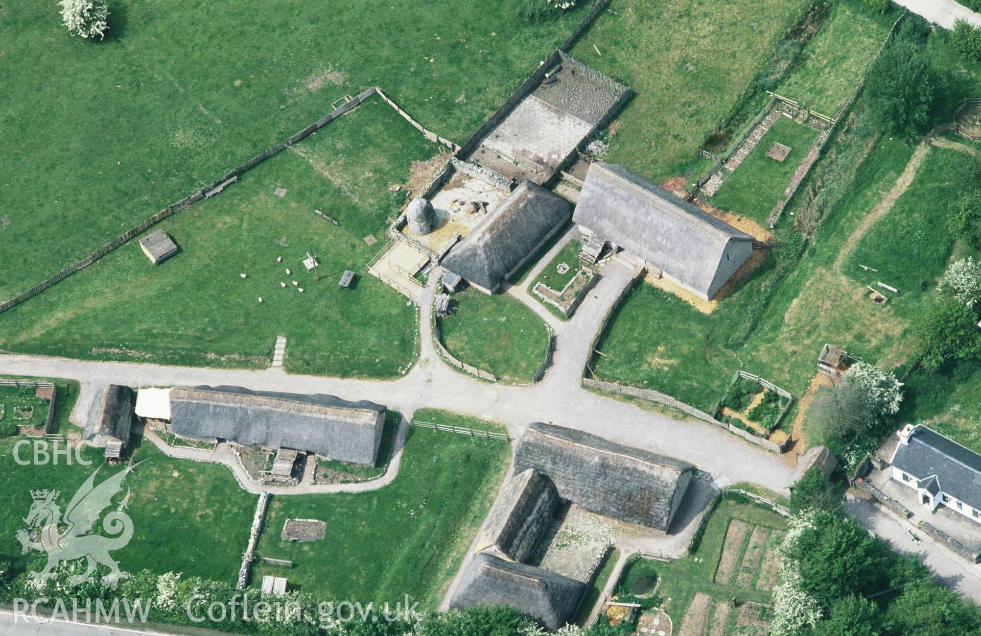 RCAHMW colour oblique aerial photograph of Cosmeston, deserted medieval village. Taken by Toby Driver on 16/05/2002