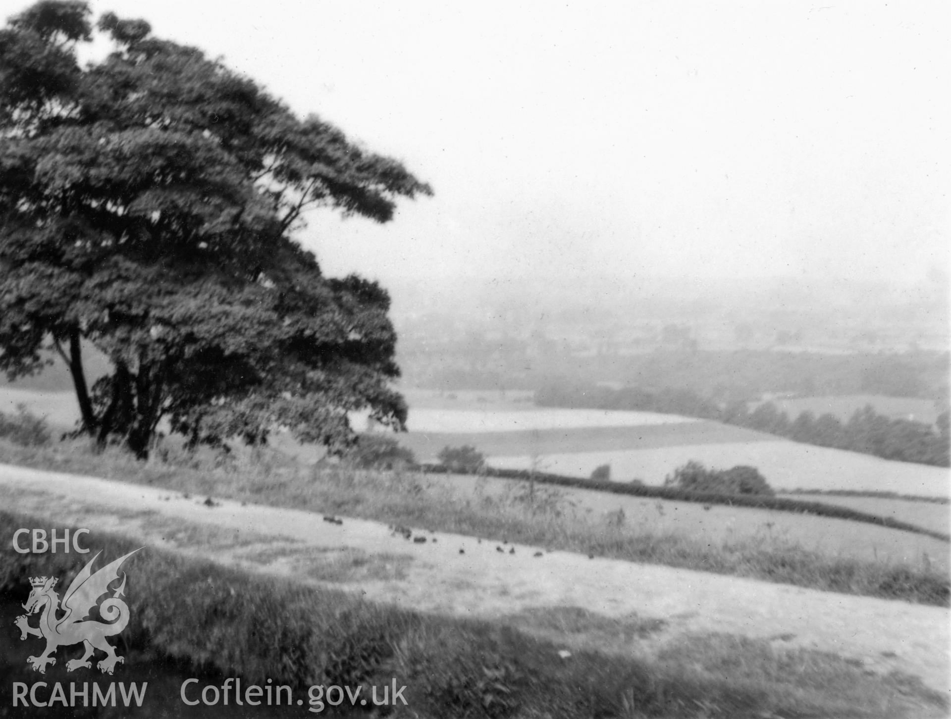 Llangollen Canal; digitized copy of a circa 1940 black and white photograph taken from a photo album loaned for copying by Anne Eastham.