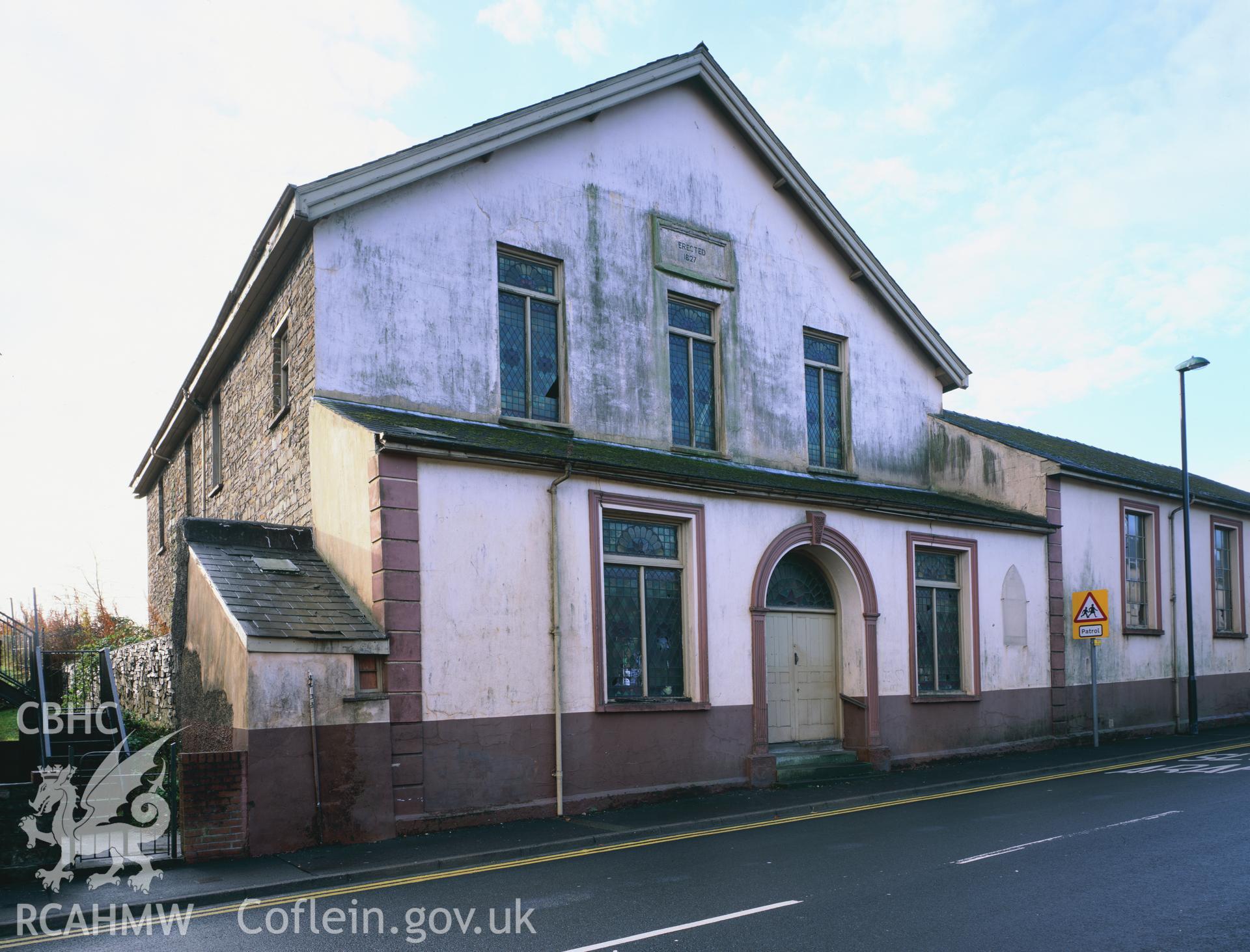 RCAHMW colour transparency showing Rehoboth Chapel, Brynmawr  taken by I.N. Wright, 2003