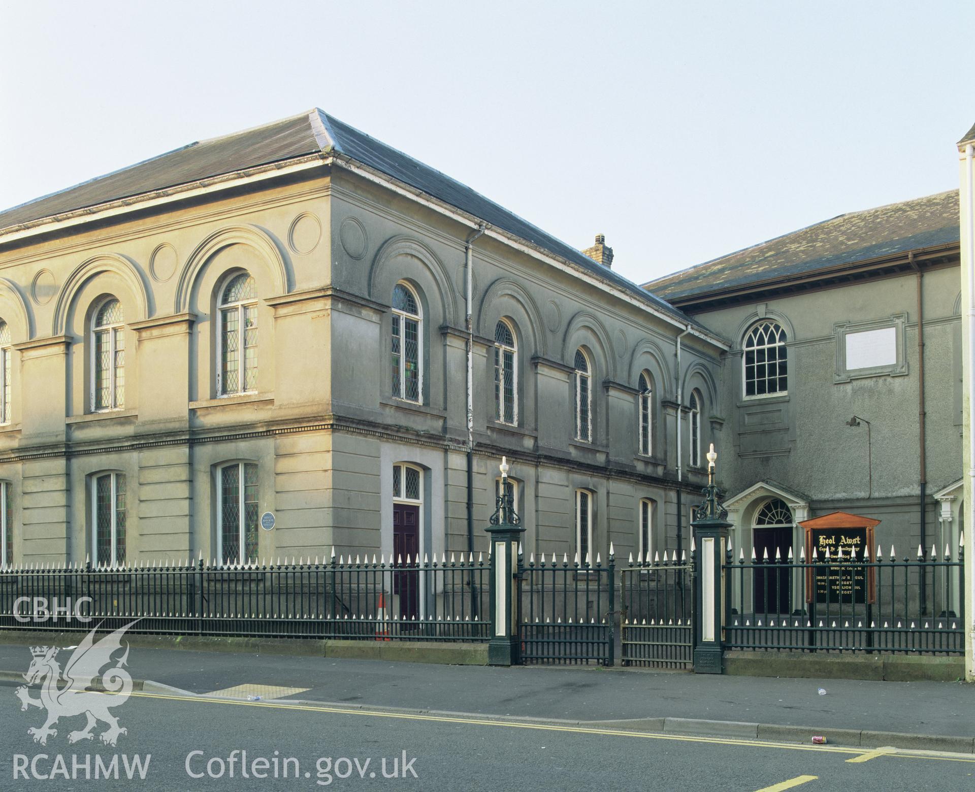 Colour transparency showing Heol Awst Chapel, Carmarthen, produced by Iain Wright, June 2004