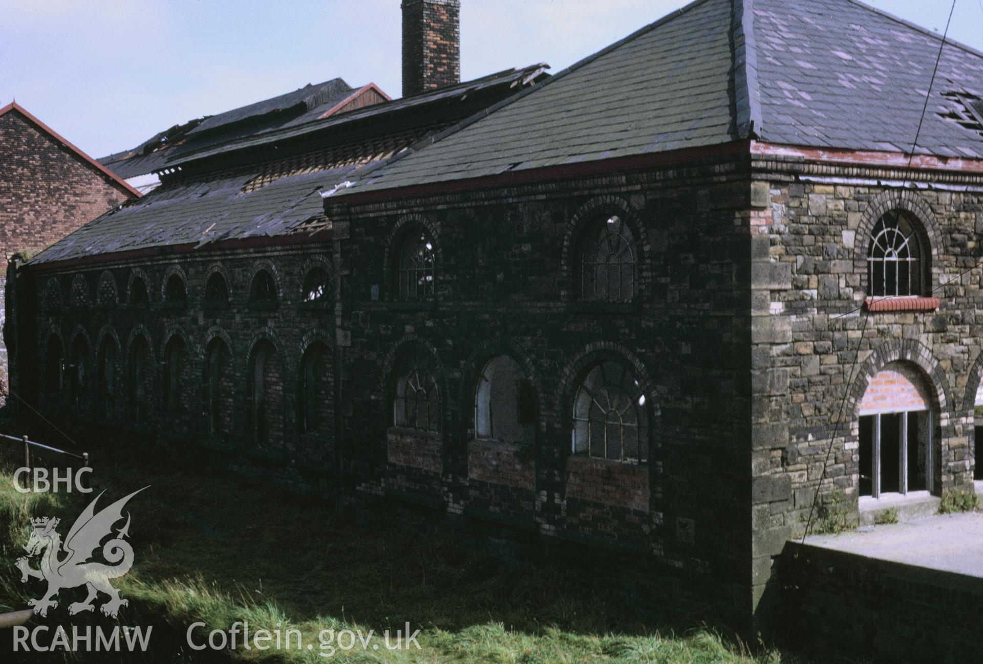 35mm slide showing offices and packing area at Morfa Tinplate Works, Llanelli, Carmarthenshire, by Dylan Roberts.