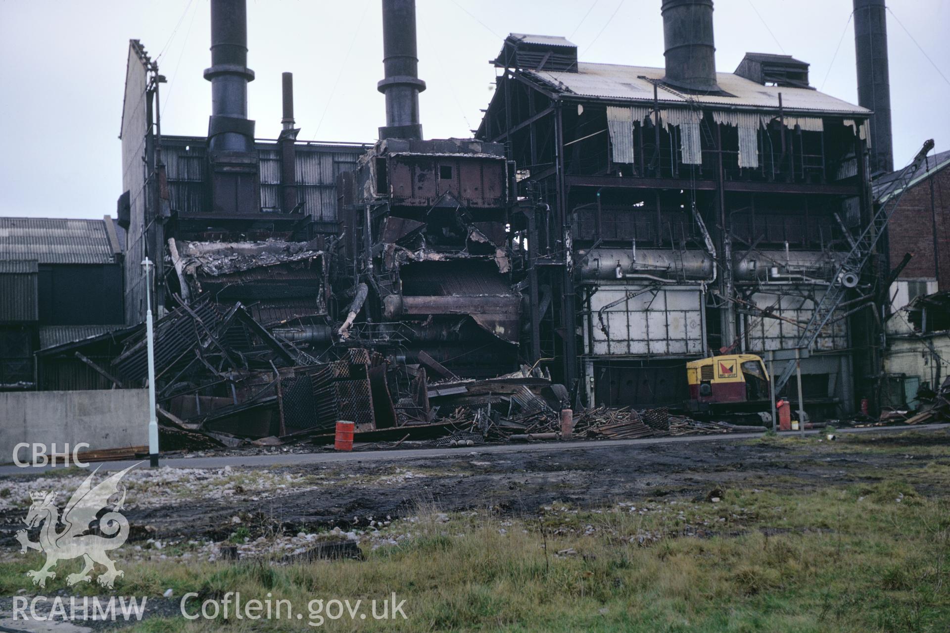 35mm colour slide of Llanelli Power Station, Llanelli, Carmarthenshire, by Dylan Roberts, undated.