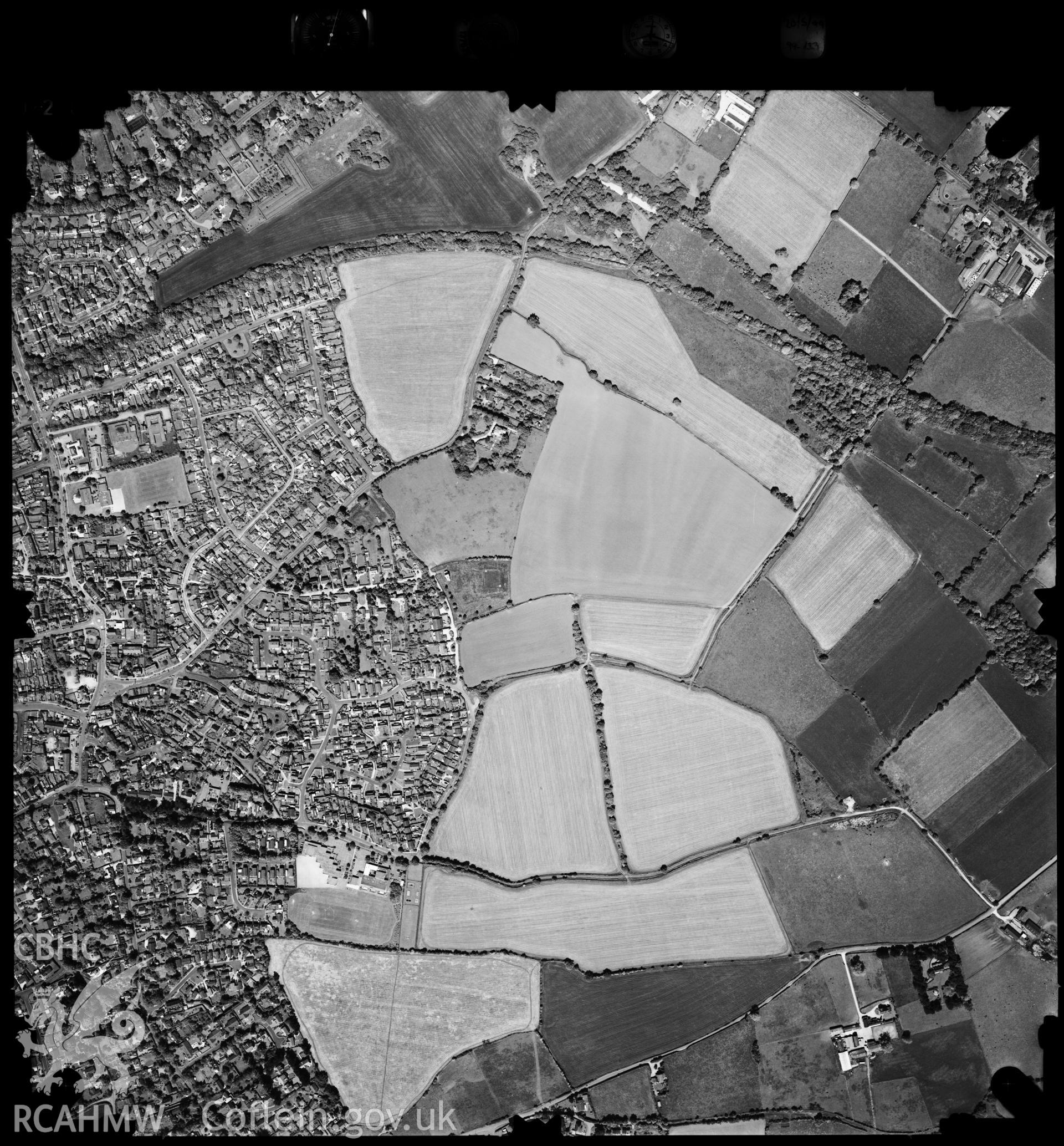 Digitized copy of an aerial photograph showing the Wirral area,  taken by Ordnance Survey, 1999