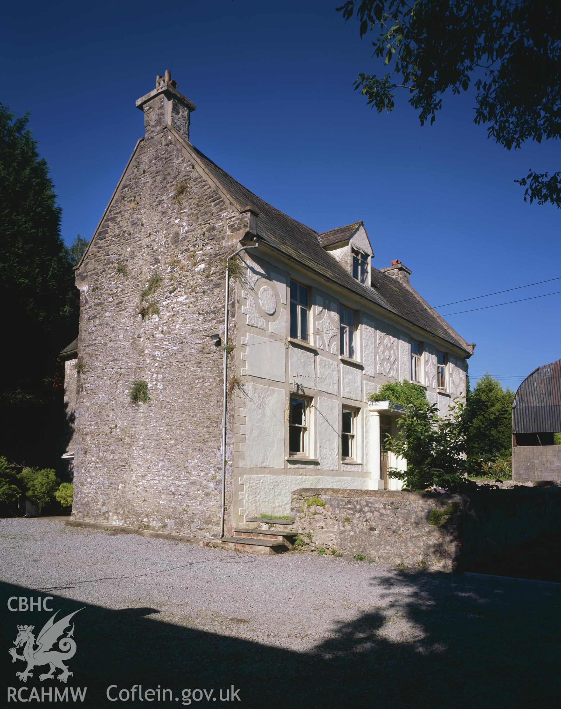 RCAHMW colour transparency showing  view of Gilfach y Berthog, Abergwili, taken by I.N. Wright, 2002