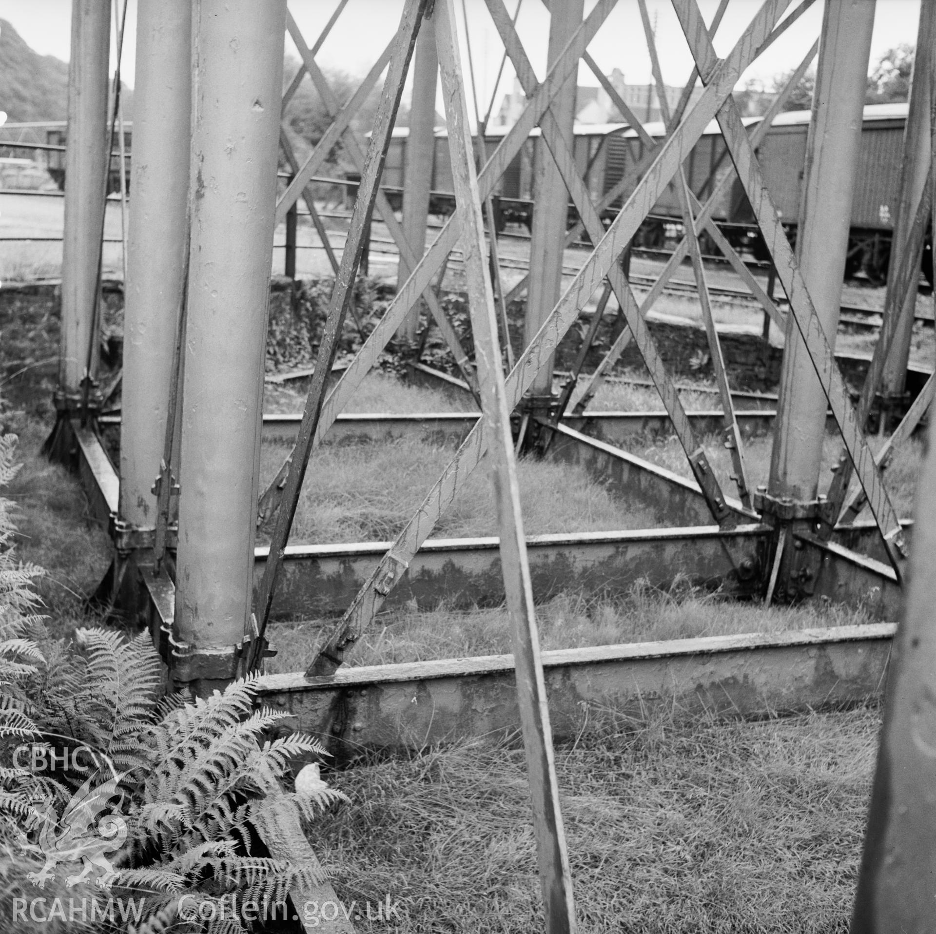 Close-up of piers