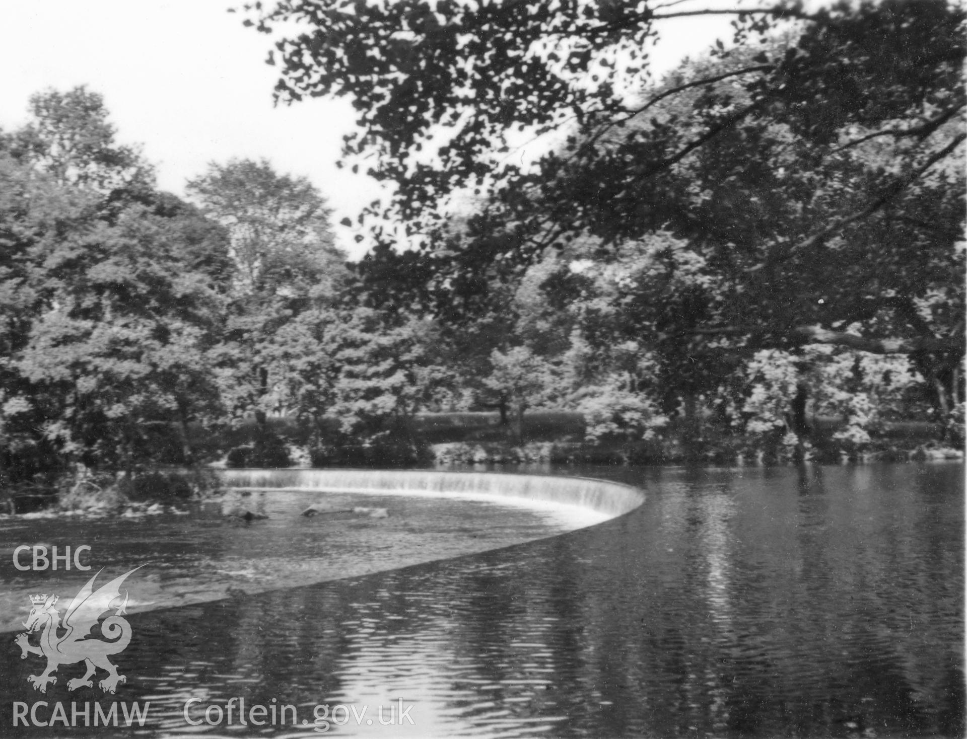 Llangollen Canal; digitized copy of a circa 1940 black and white photograph taken from a photo album loaned for copying by Anne Eastham.