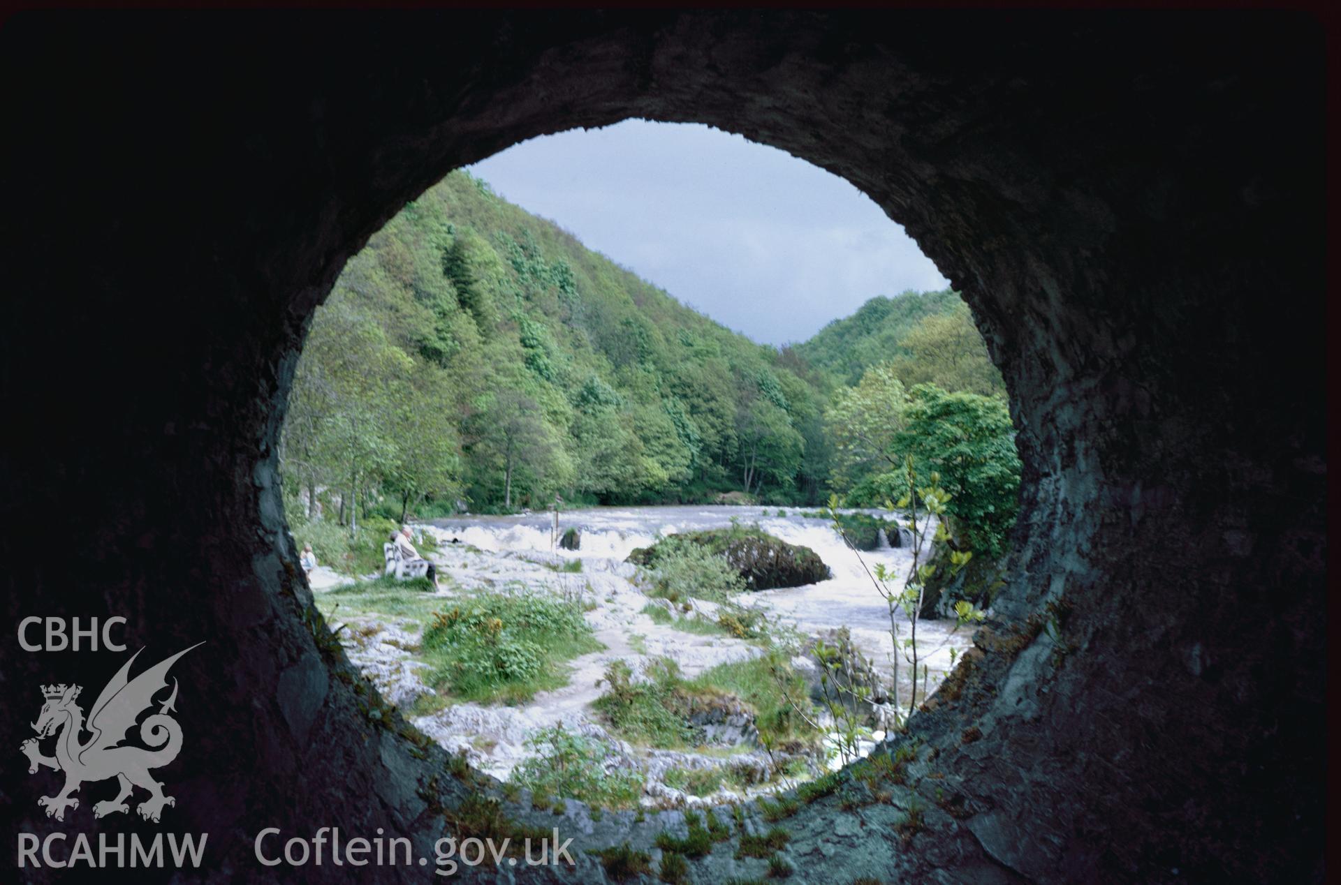 Colour 35mm slide of Cenarth Bridge, Carmarthenshire, by Dylan Roberts.