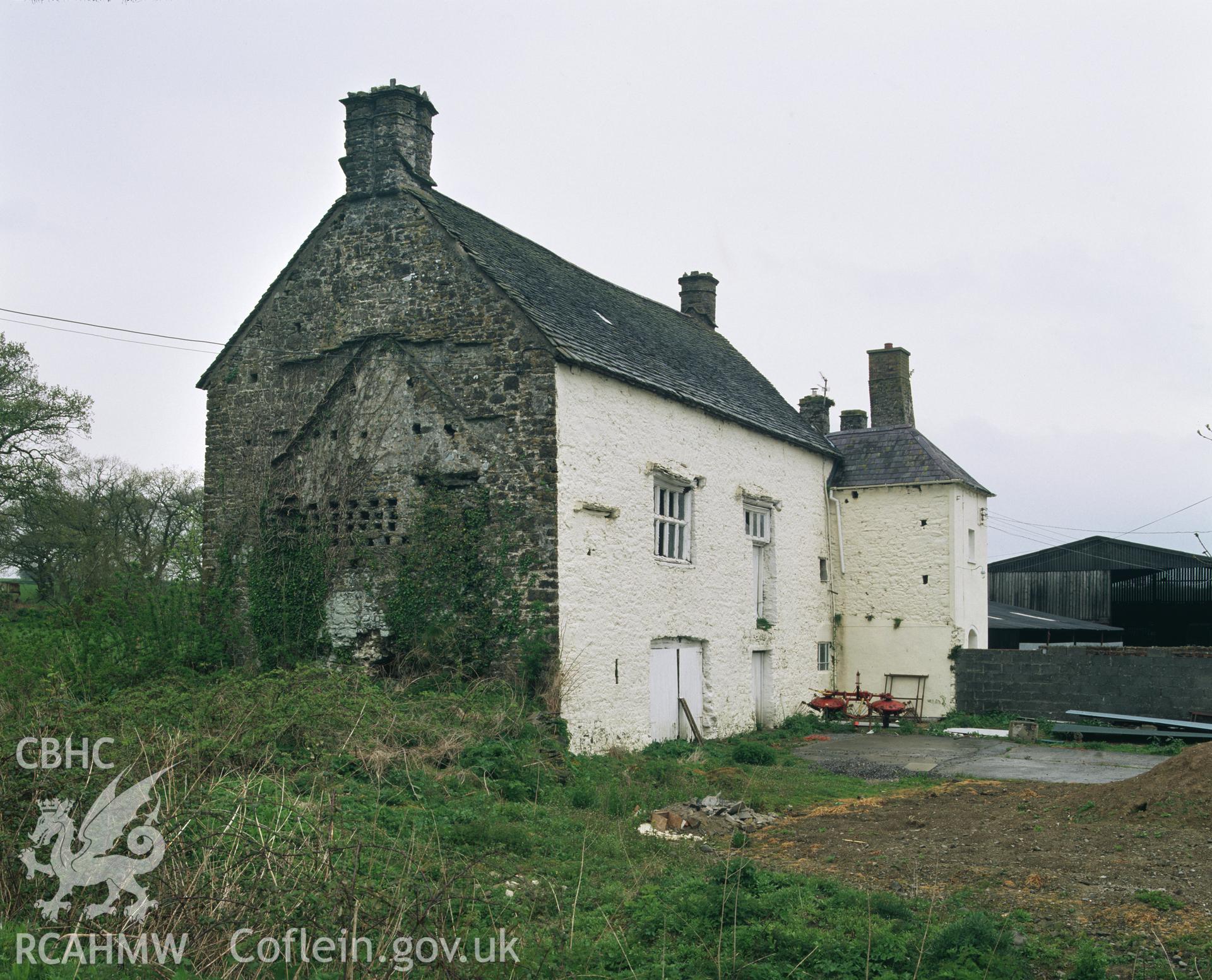 Colour transparency showing Llethr Cadfan, Llangathen, produced by Iain Wright, June 2004.