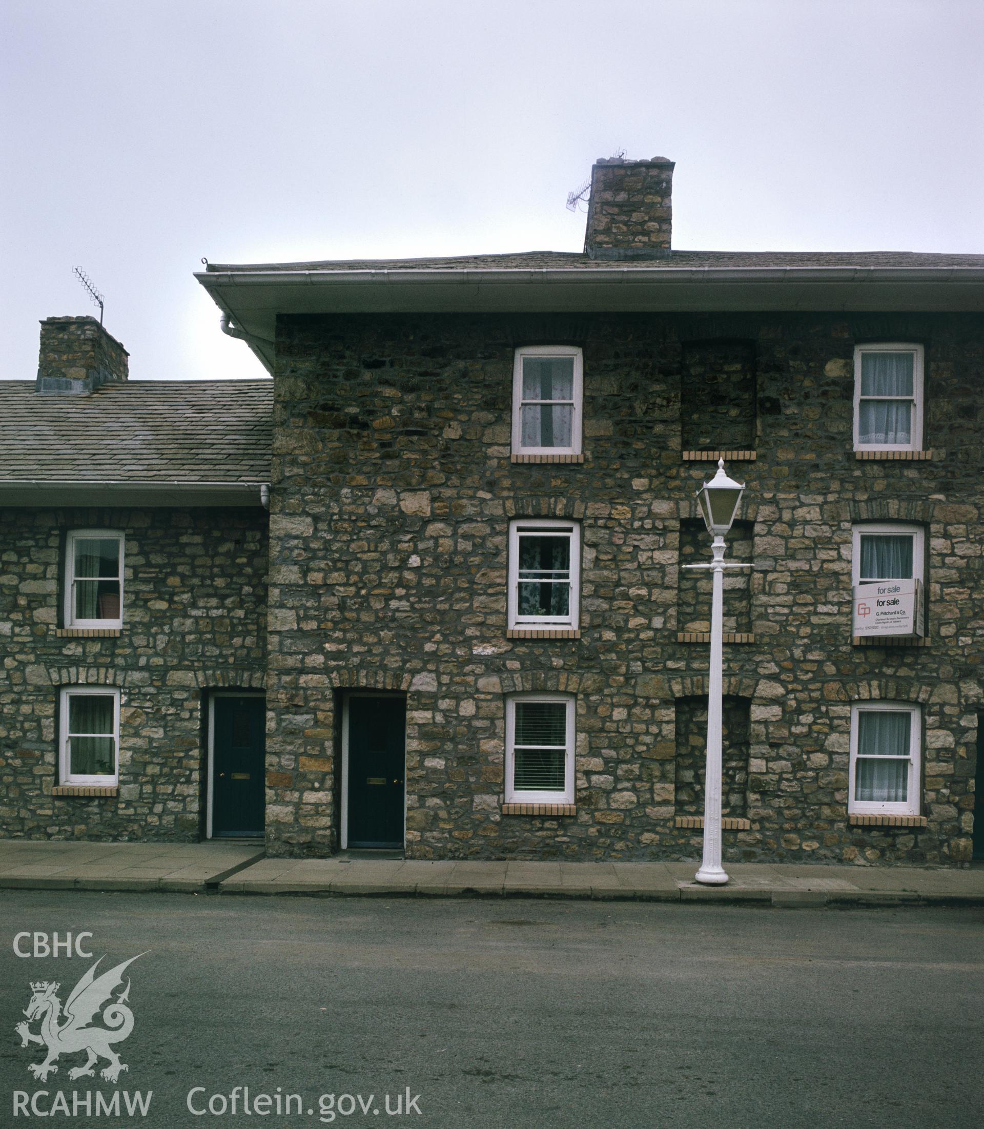 RCAHMW colour transparency showing exterior view of house in Butetown, Rhymney taken by I.N. Wright, 1979