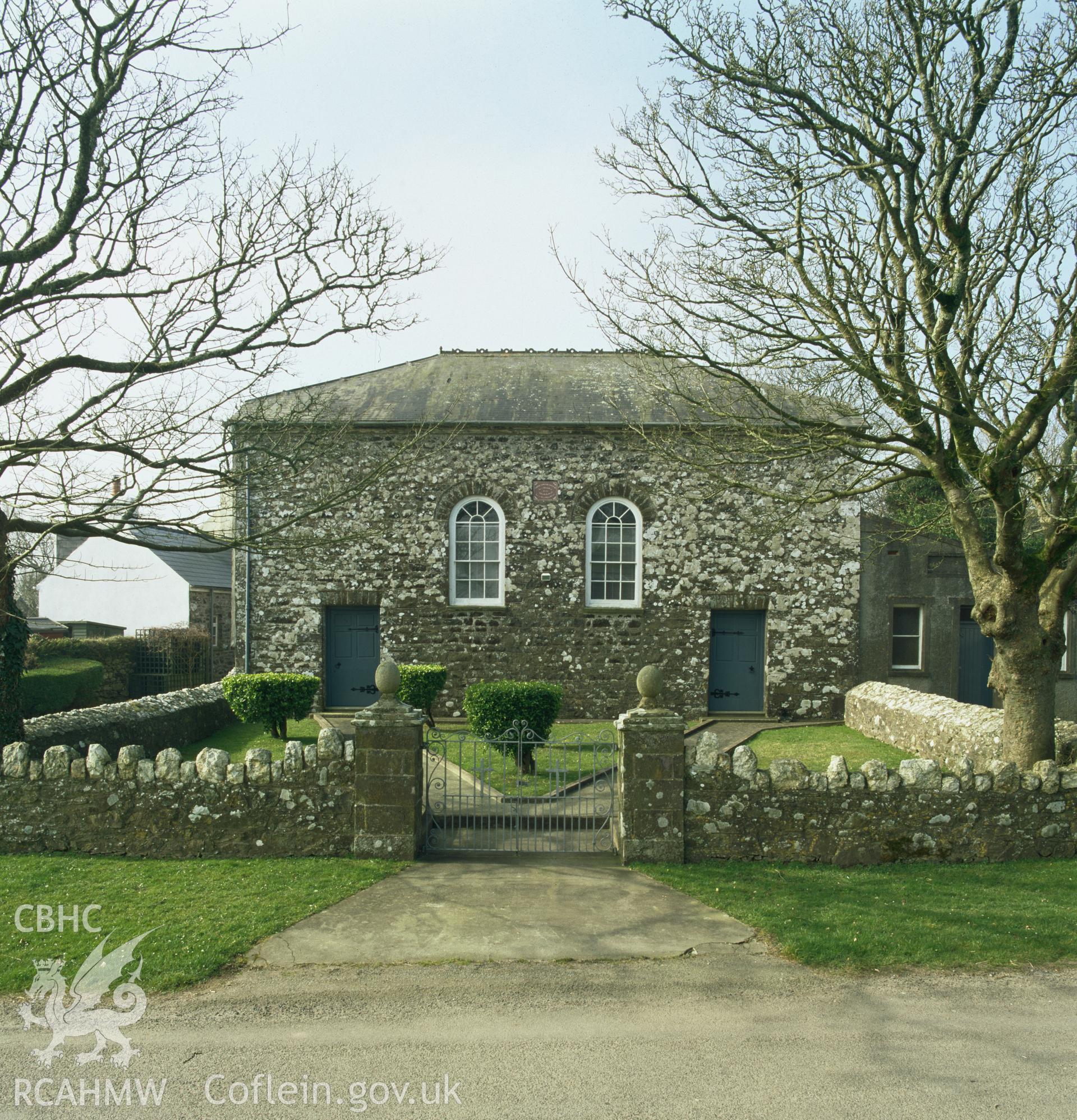 RCAHMW colour transparency showing view of Caerfarchell Chapel, St Davids, taken by Iain Wright, 2003.