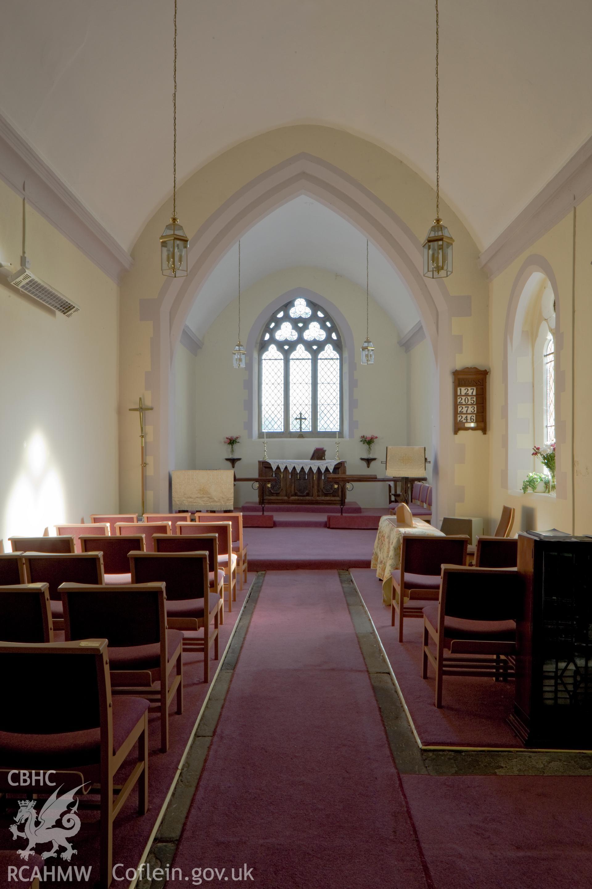 Interior looking east.