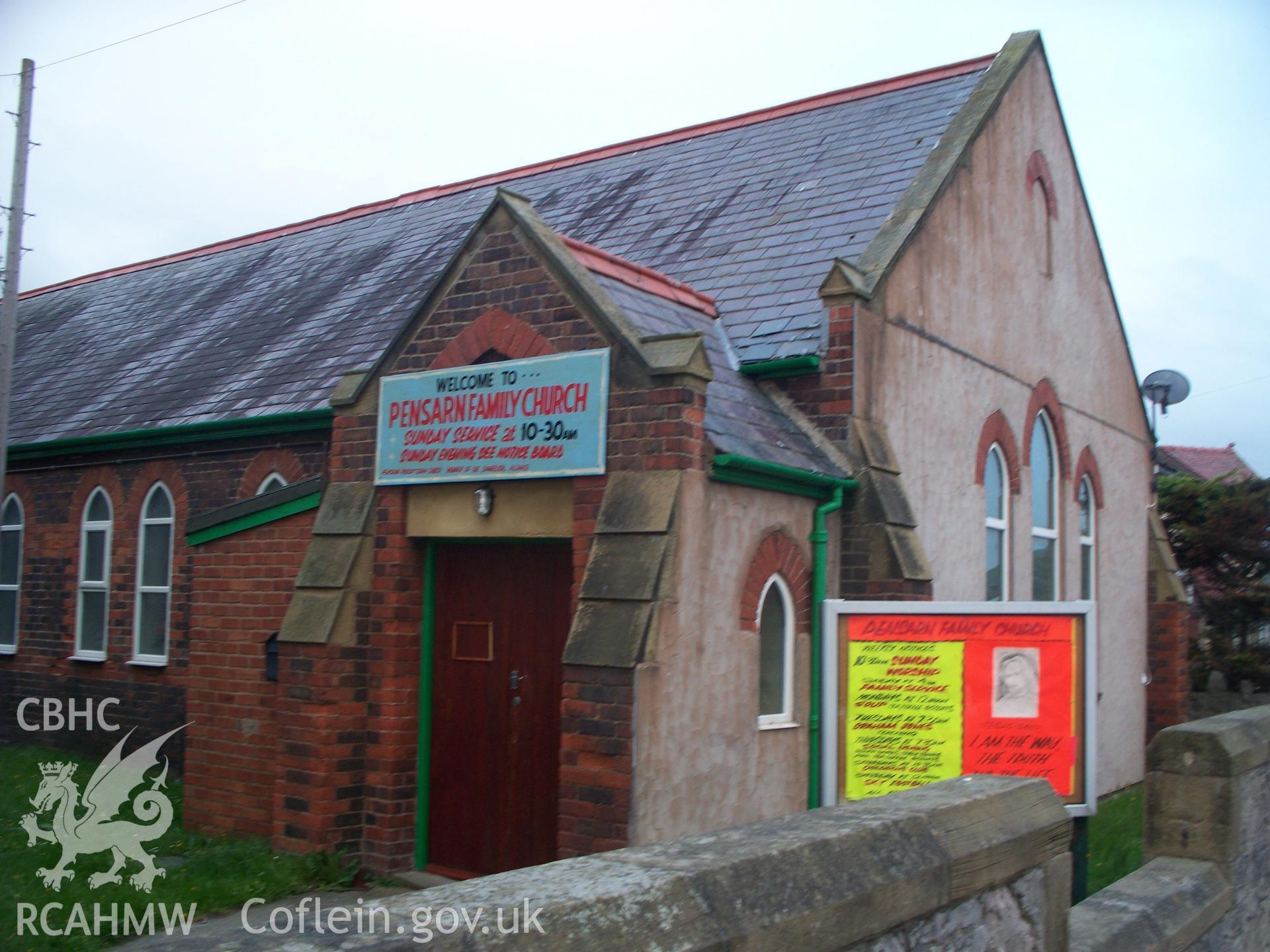 Sunday School gable-entry.