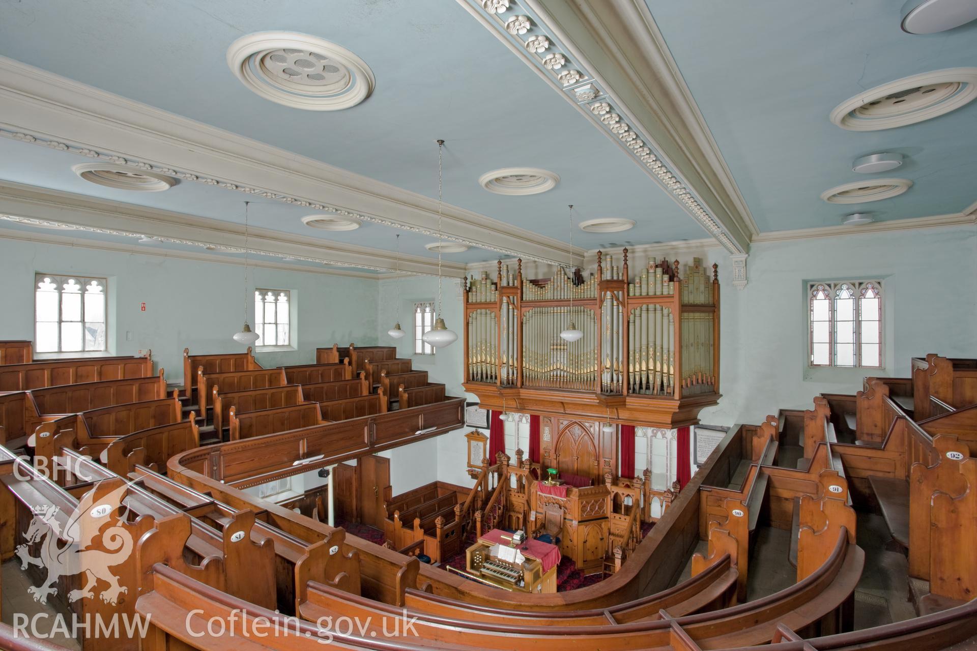 Interior looking southwest from the gallery.