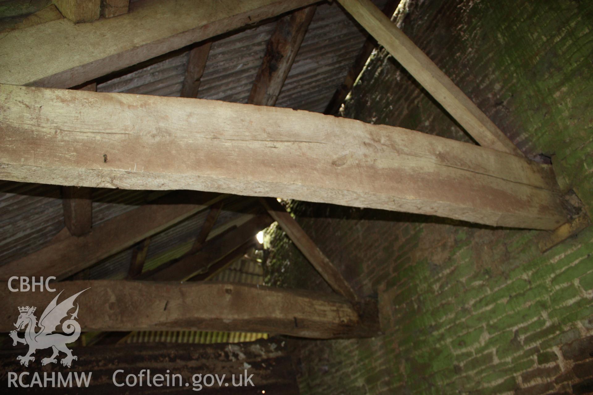 Barn range and cart-house showing the lower end lean-to for cattle.