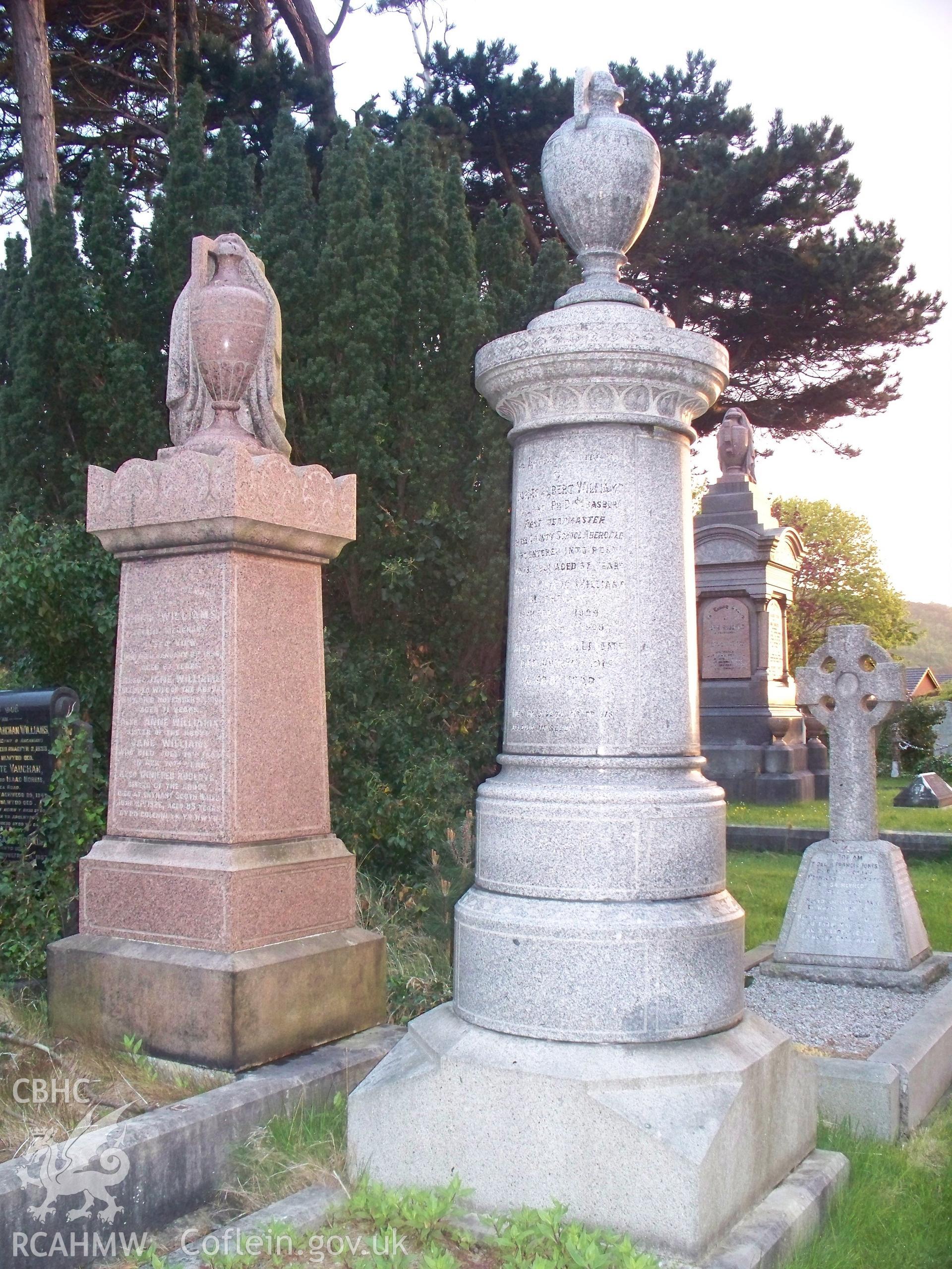 Memorials in Graveyard.