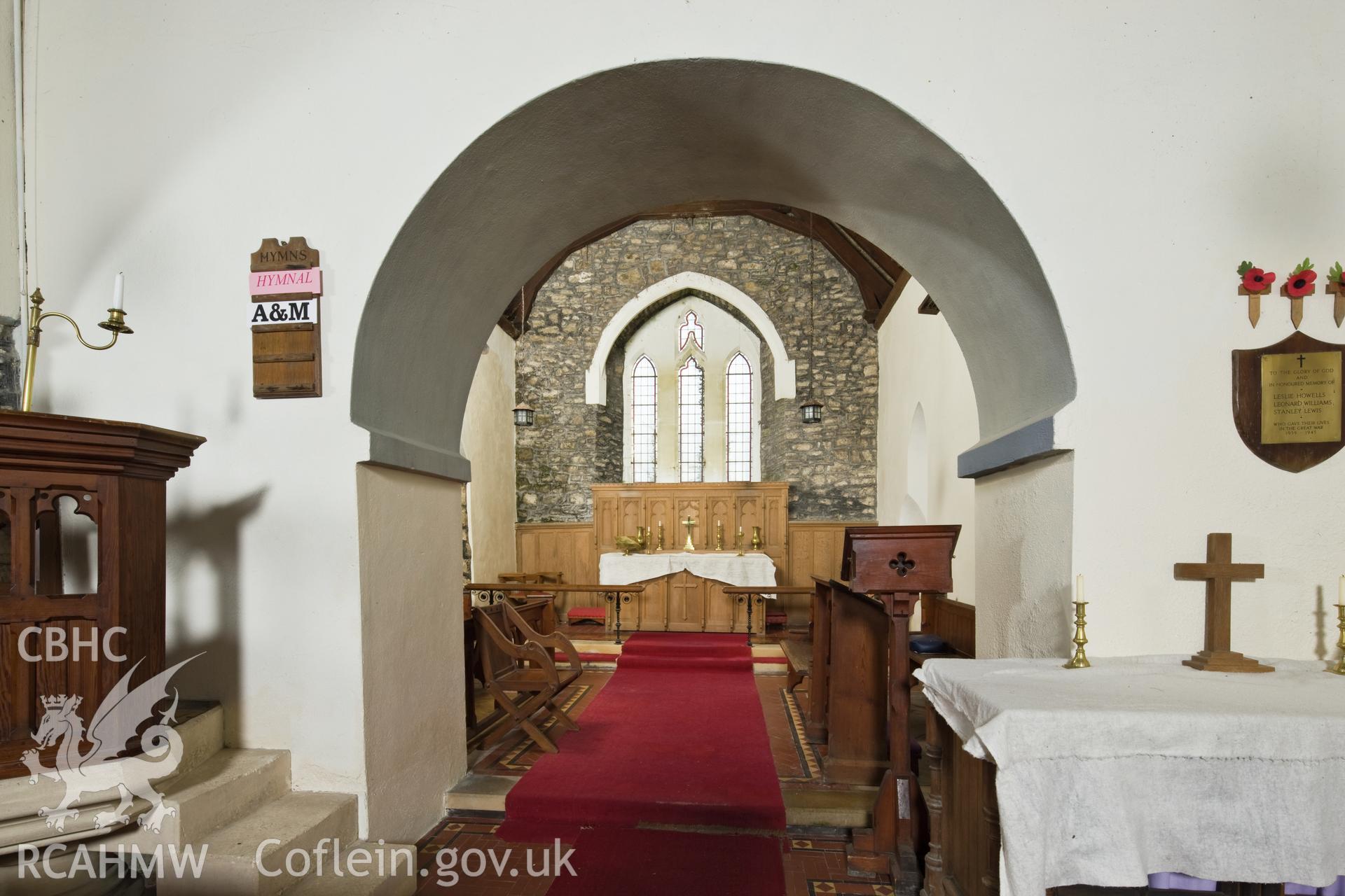 Main altar through chancel arch.
