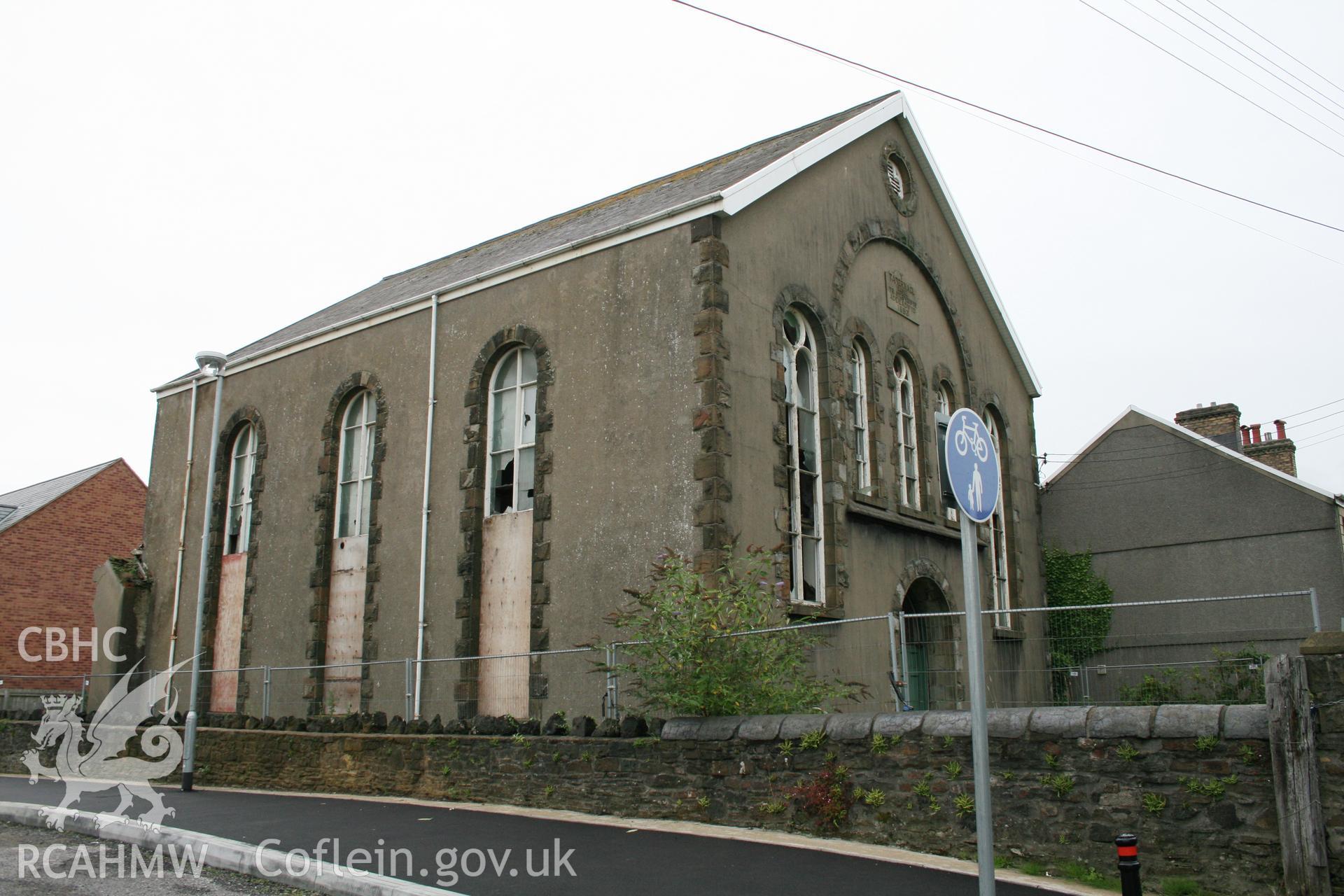 Tabernacle Welsh Independent Chapel, Gowerton, exterior viewed from the west