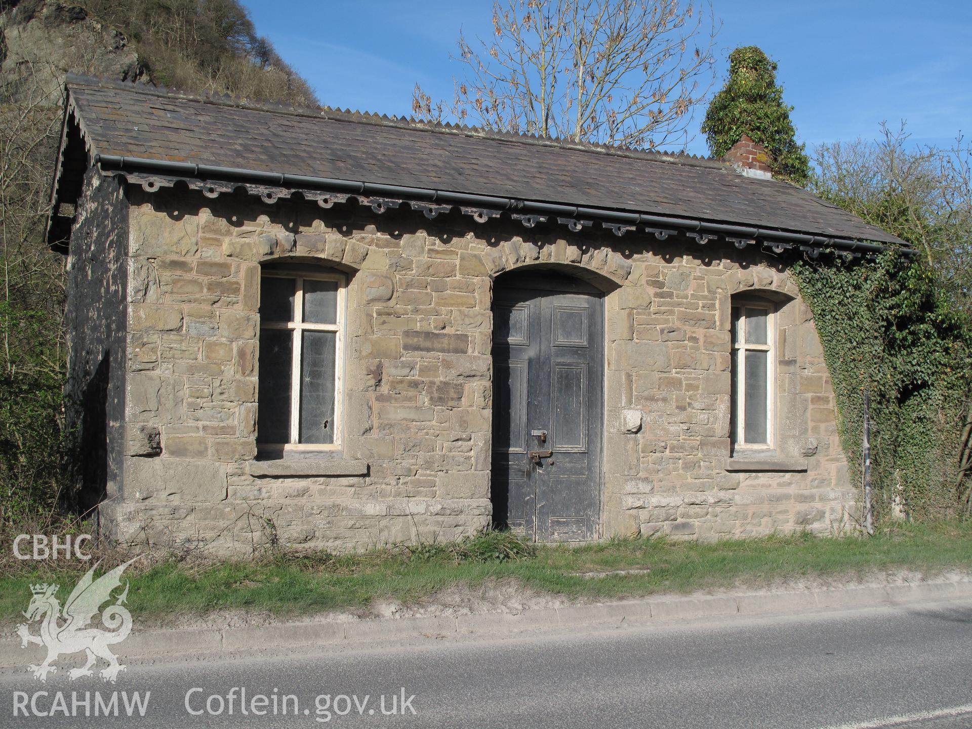 View of Stanner Railway Station main building from the southwest.