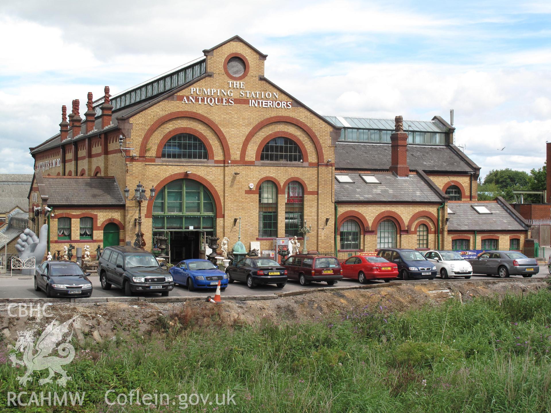 Sewage Pumping Station, Penarth Road, Cardiff, from the southwest, taken by Brian Malaws on 26 June 2010.