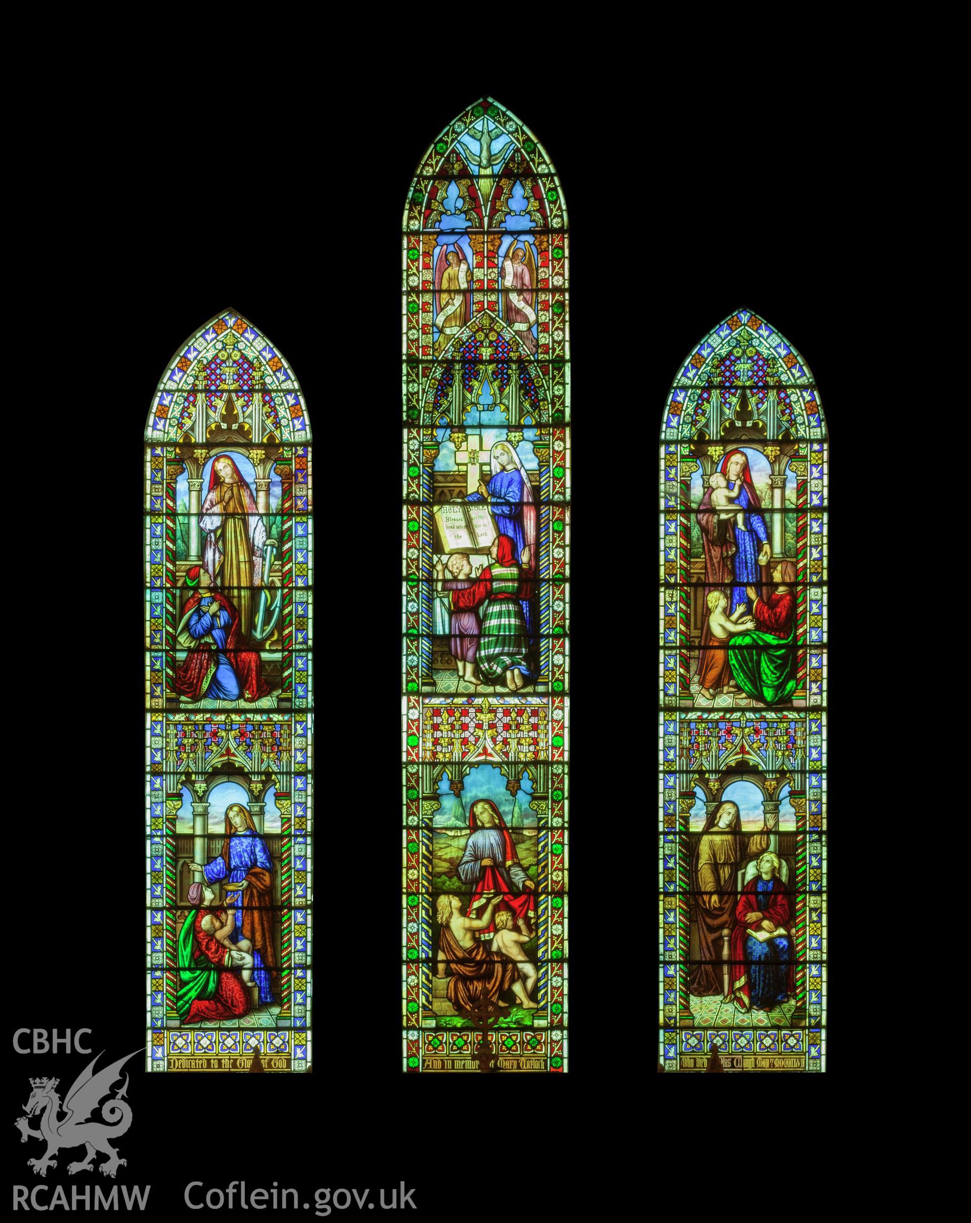 Stained glass in northeast window