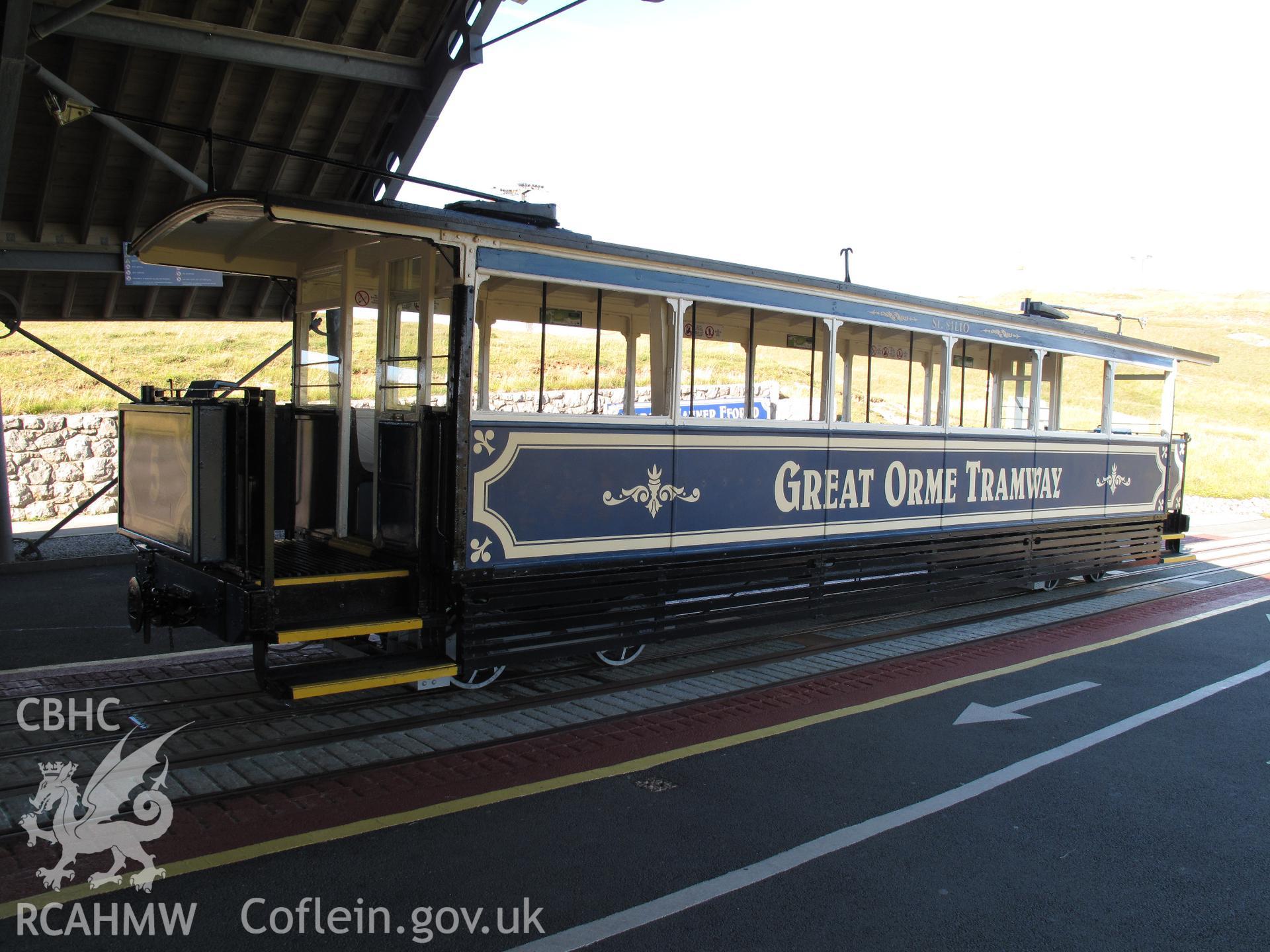 East (lower) end of Halfway Station, Great Orme Tramway, Llandudno, taken by Brian Malaws on 23 July 2011.