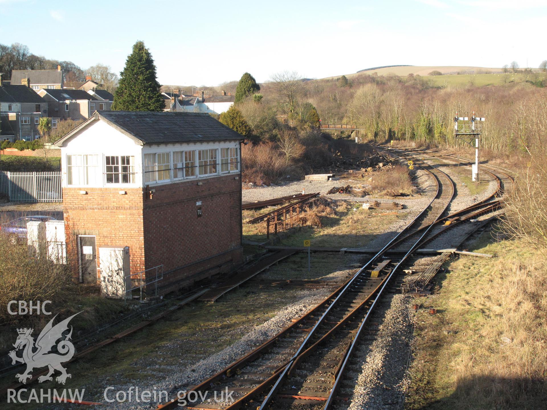 Tondu Signal Box from the southeast, taken by Brian Malaws on 11 February 2010.