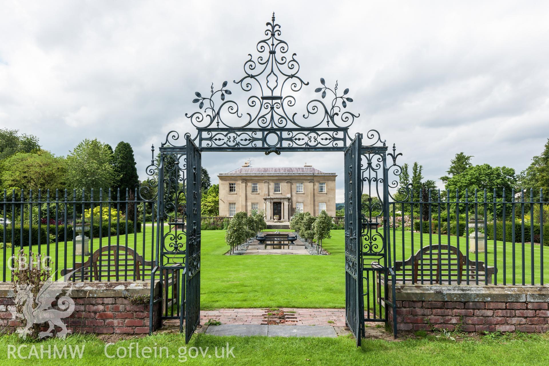 View from the south southeast, through gateway.