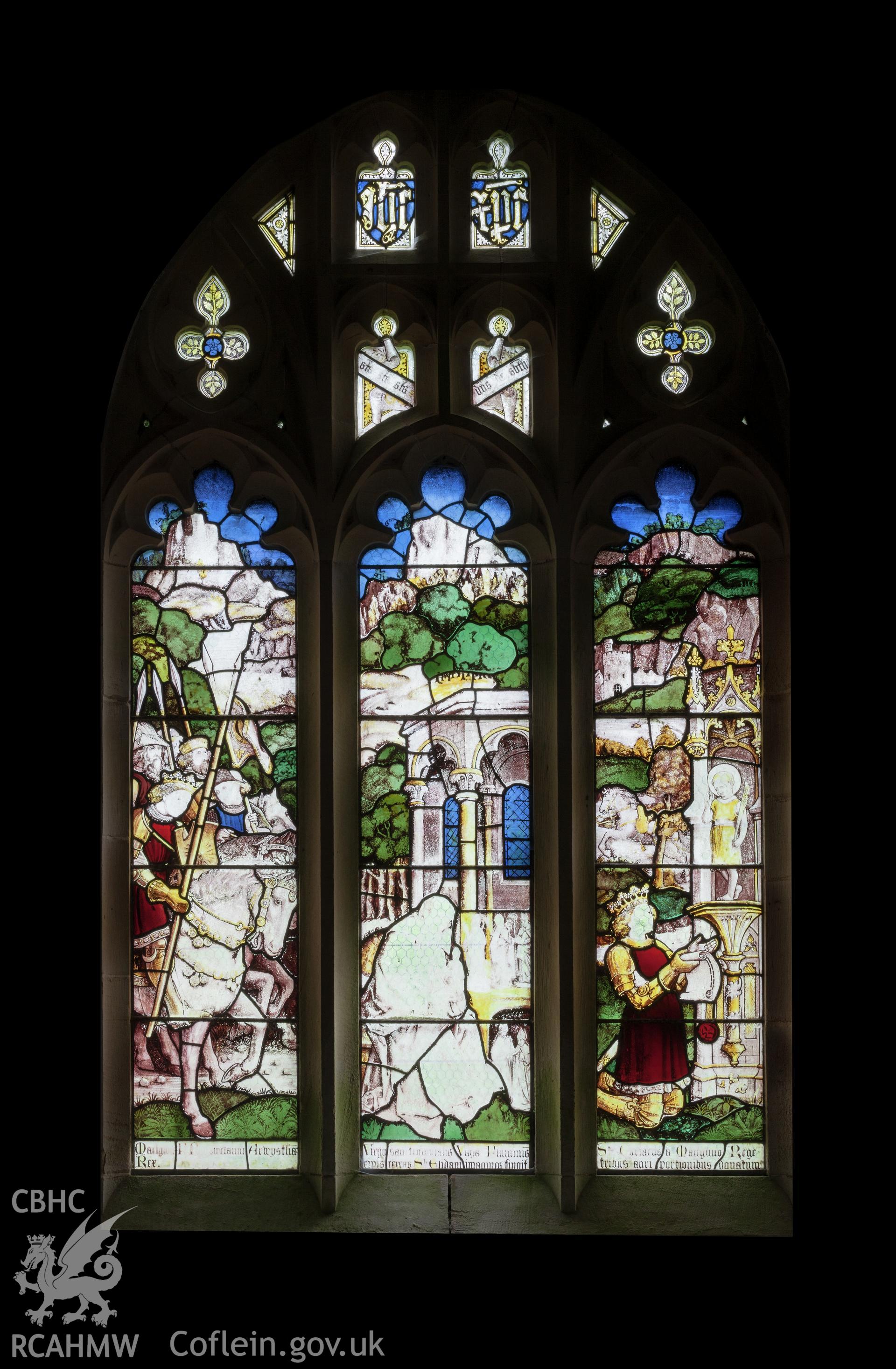 Stained glass windows.