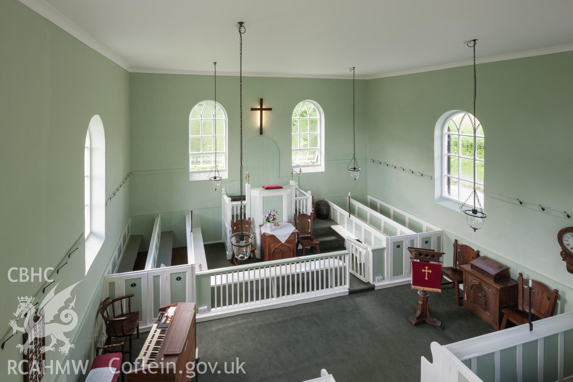 Interior view from gallery.