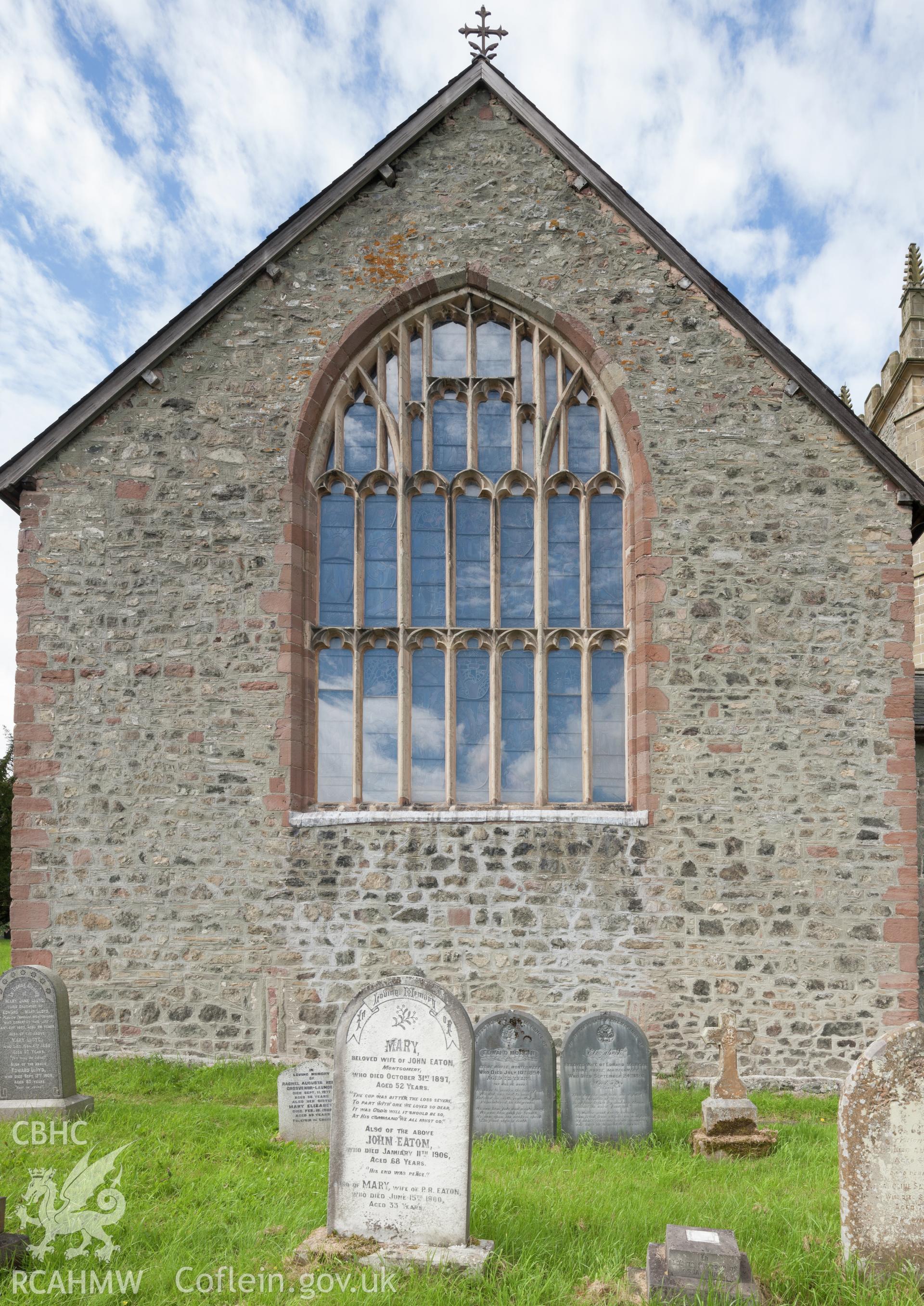 Exterior view of east window