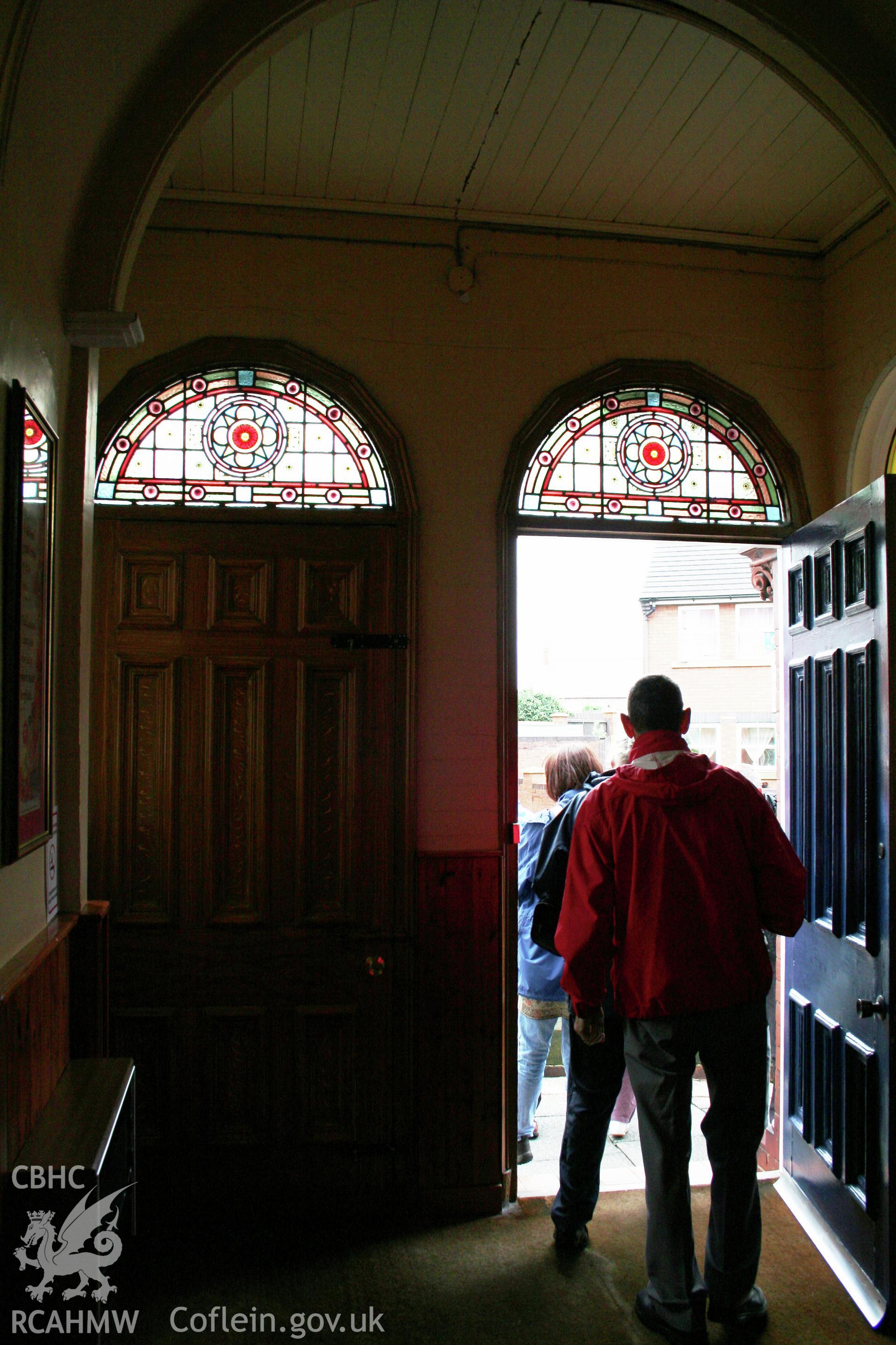 Internal, porch stained glass detail