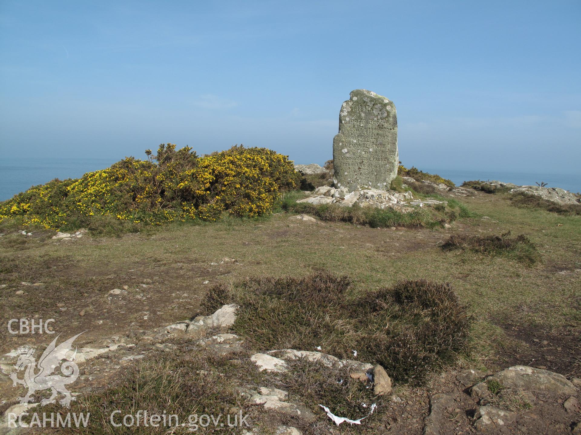 View of Carreg Goffa from the south.