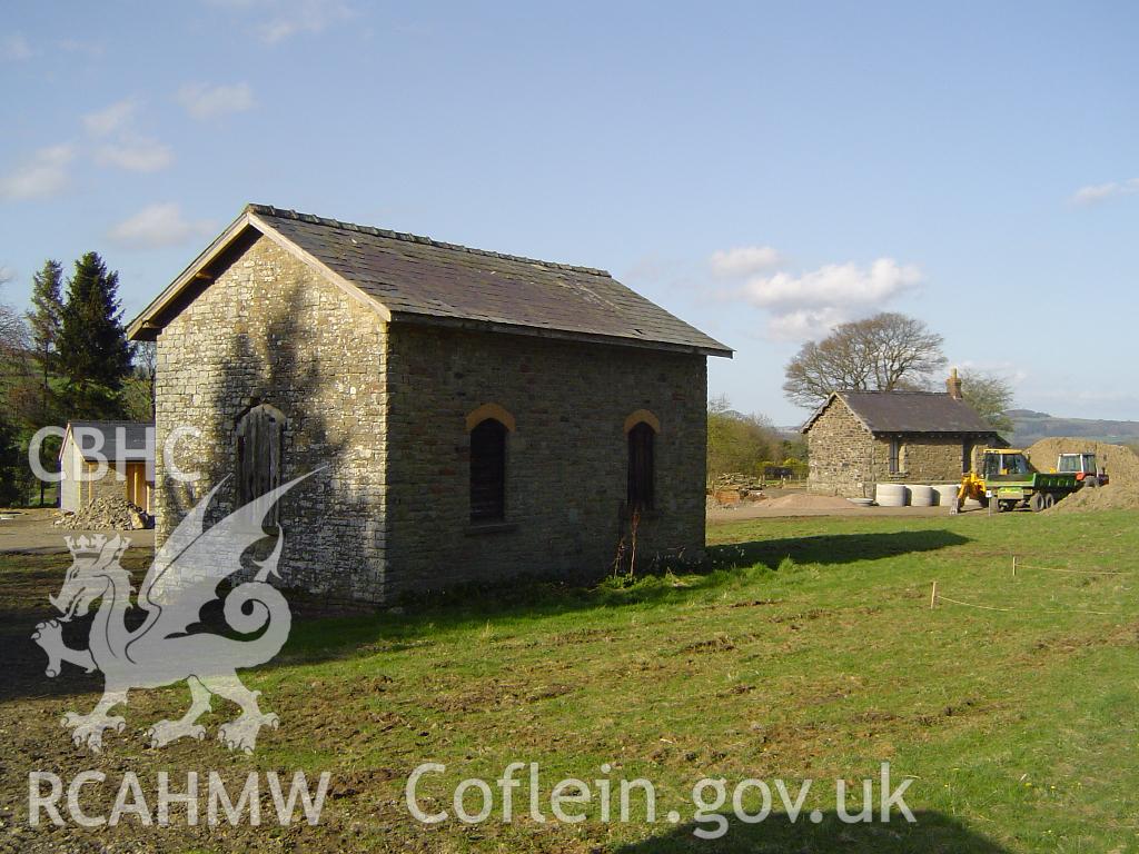 Goods Shed, New Radnor Railway Station, from the southwest; Office Building to east.