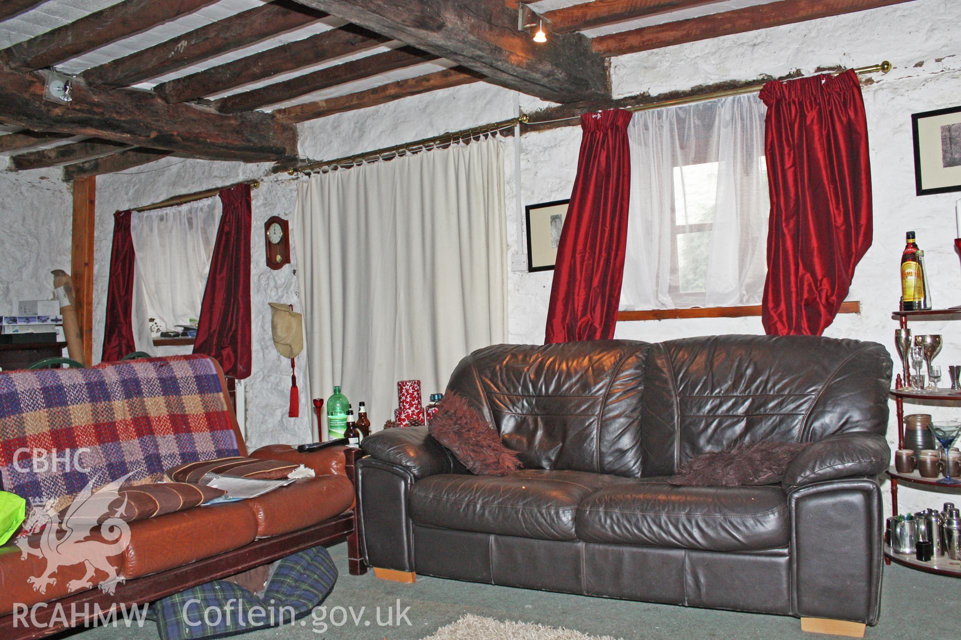 Glantywi House bakehouse, interior view, south wall.