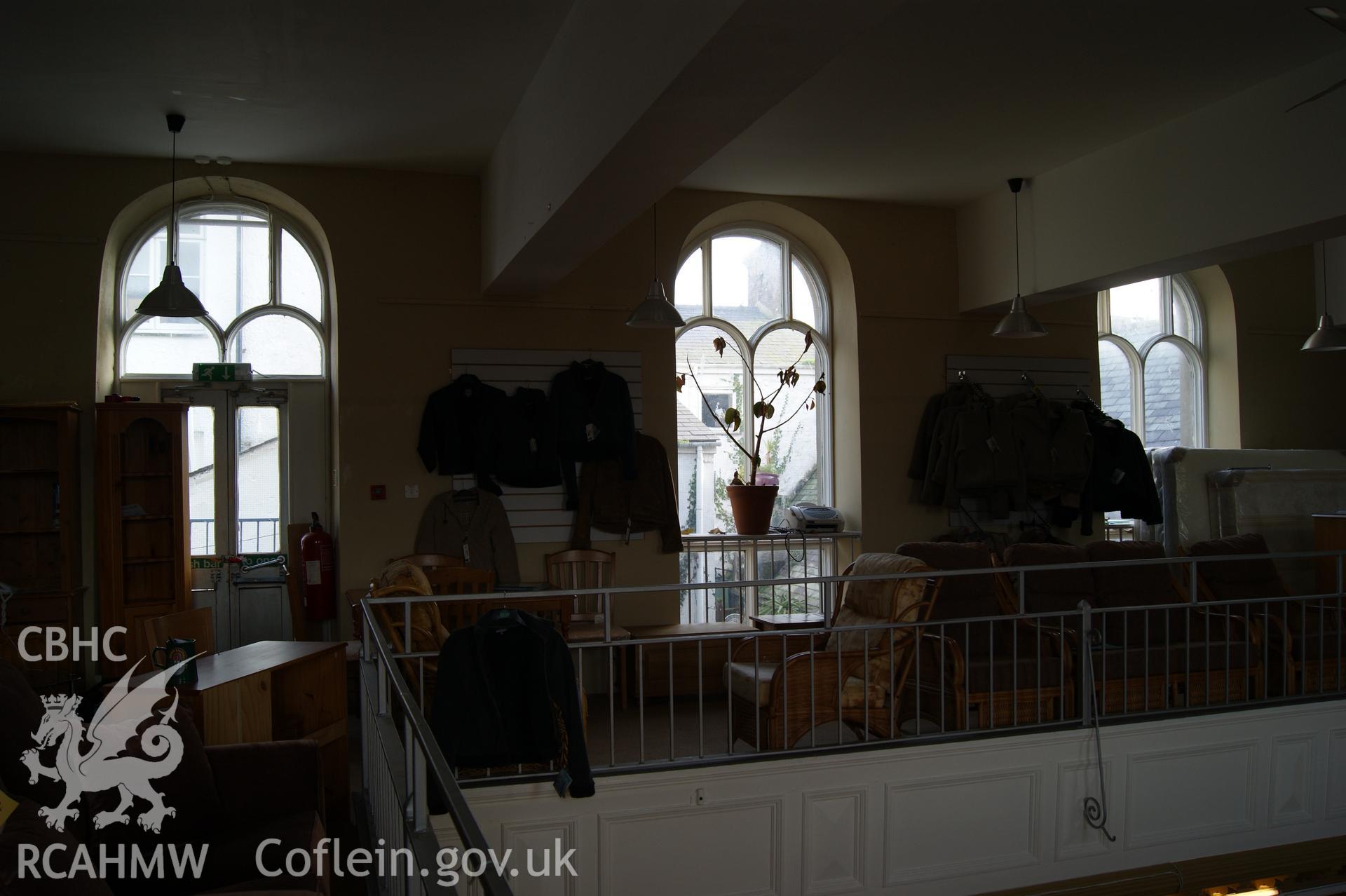 Ebenezer Chapel interior showing Italianate windows