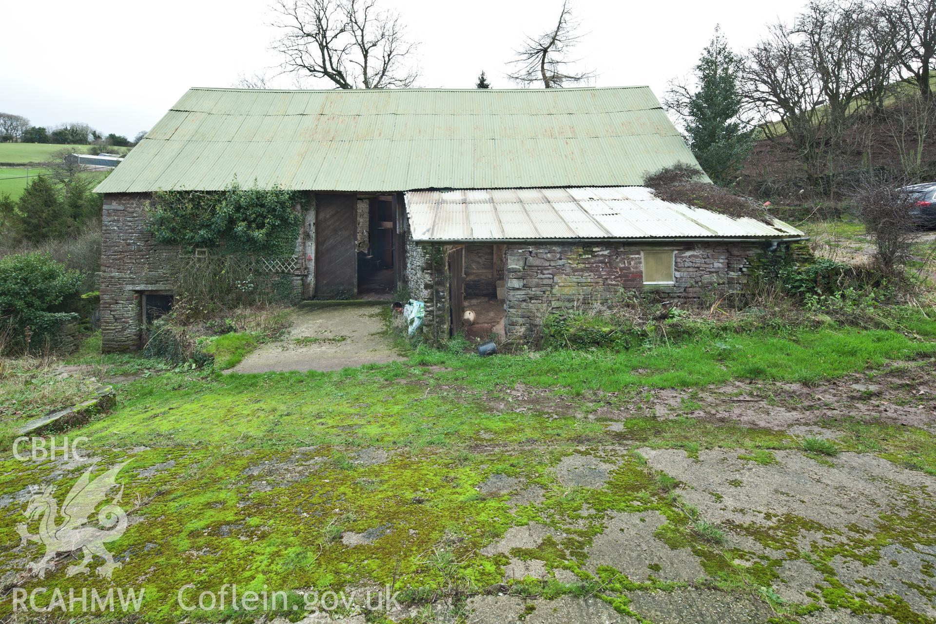 Barn, from the southwest.  Little Llwygy, Iain Wright 12/01/2012.